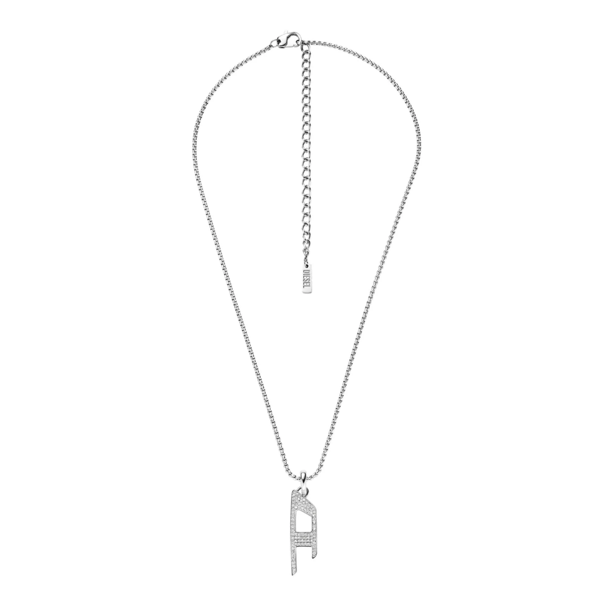 Diesel Stainless Steel Glitz Pendant Unisex Necklace DX1624040 - Image 5