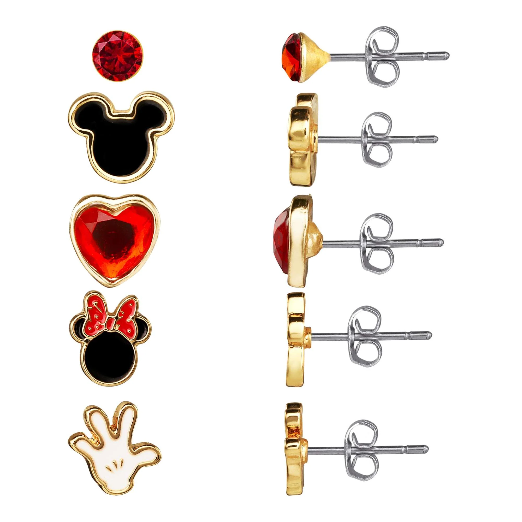 Disney Five Mickey Mouse Earrings Set Ladies Jewellery SH00415YL - Image 2