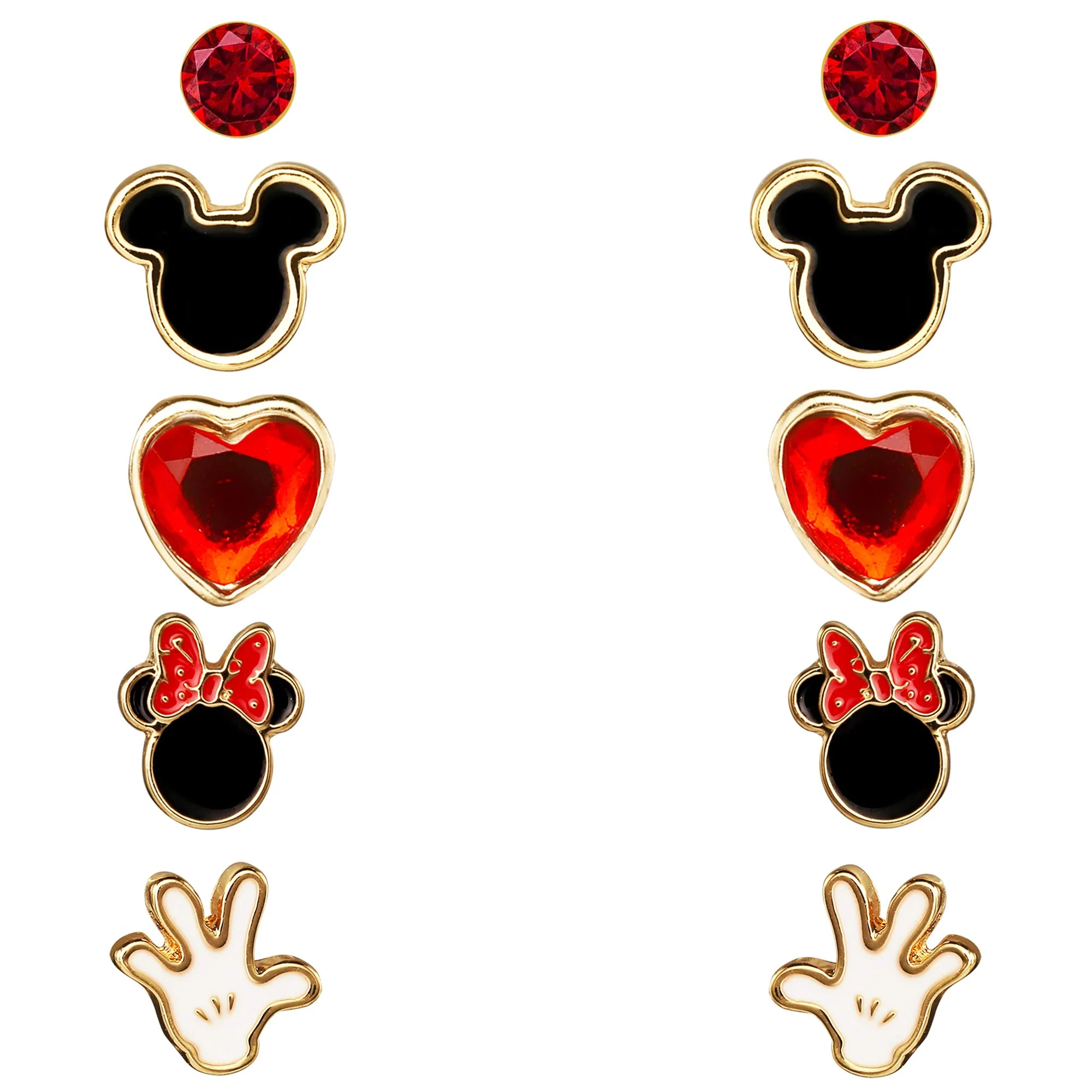 Disney Five Mickey Mouse Earrings Set Ladies Jewellery SH00415YL - Image 4