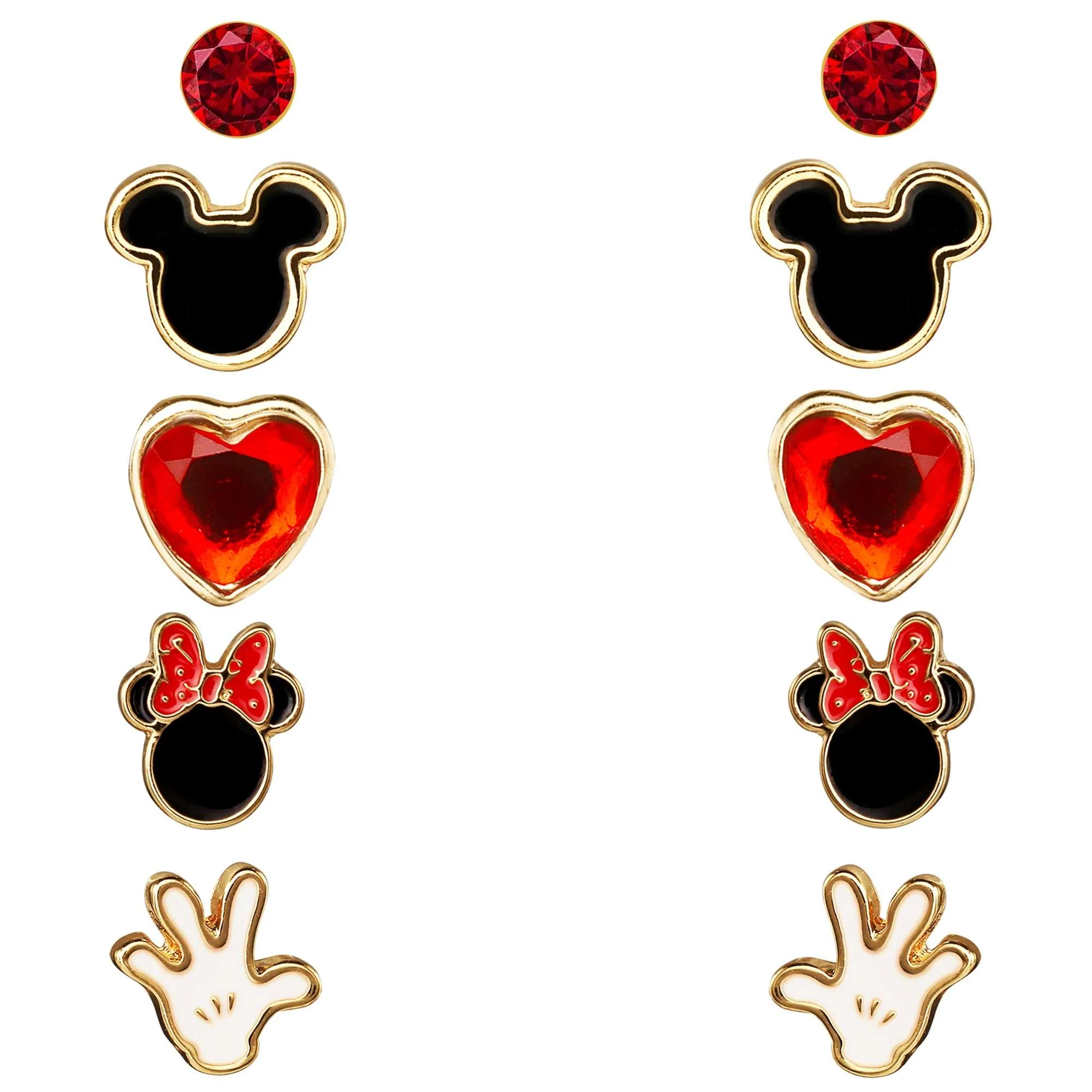 Disney Five Mickey Mouse Earrings Set Ladies Jewellery SH00415YL - Image 7