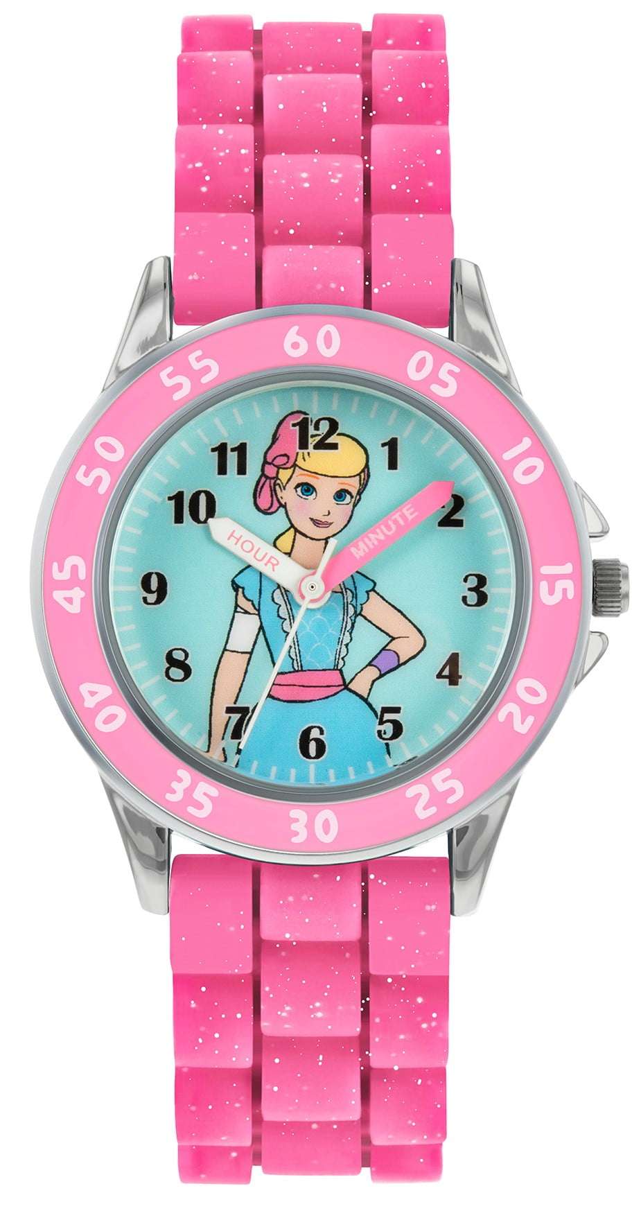 Disney Toy Story Quartz Pink Rubber Strap Time Teacher Blue Dial Girls Watch TYM9001 - Image 3