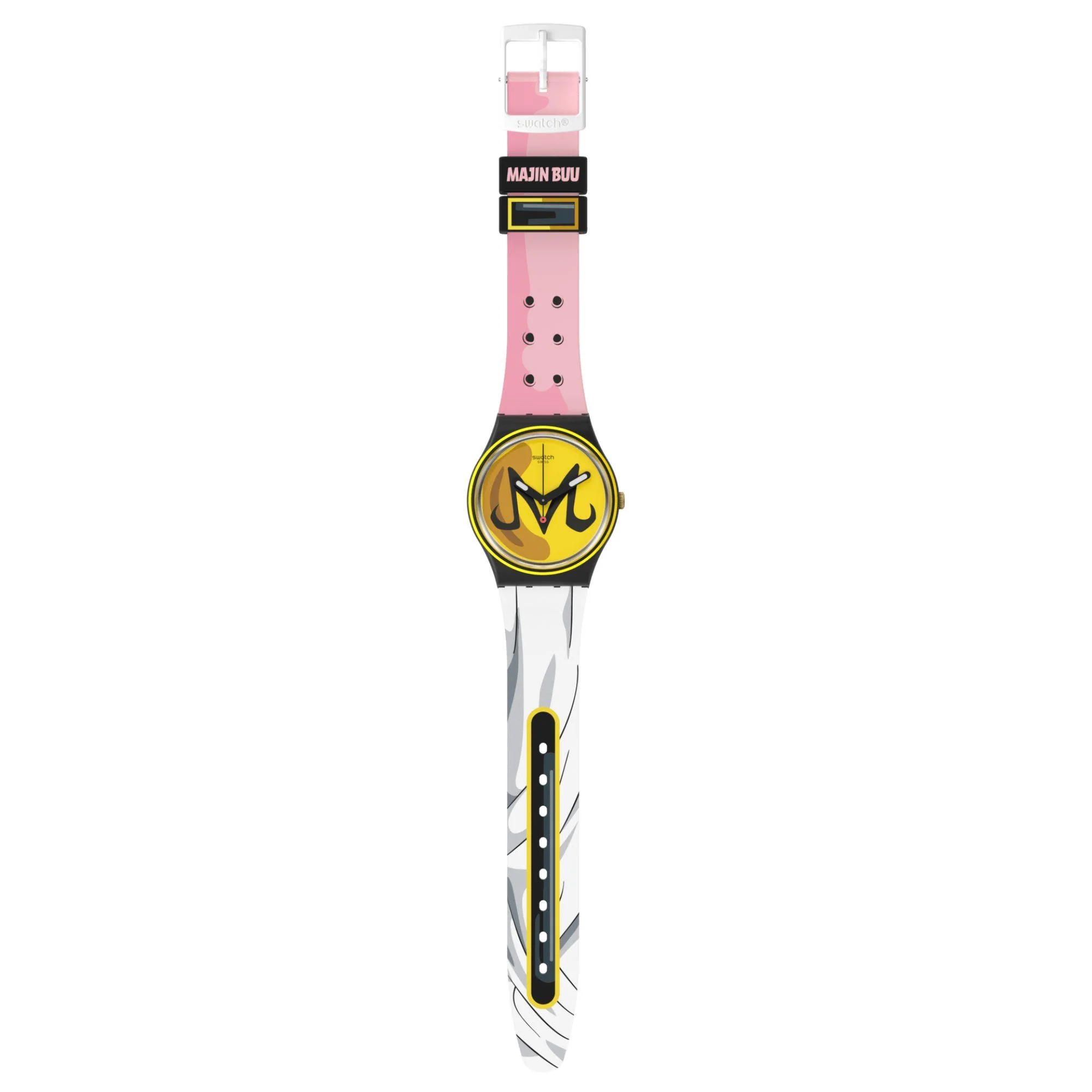 Swatch Dragon Ball Z Majin Buu Original Gent Yellow Dial Silicone Dial Unisex Watch GZ358 - Image 5