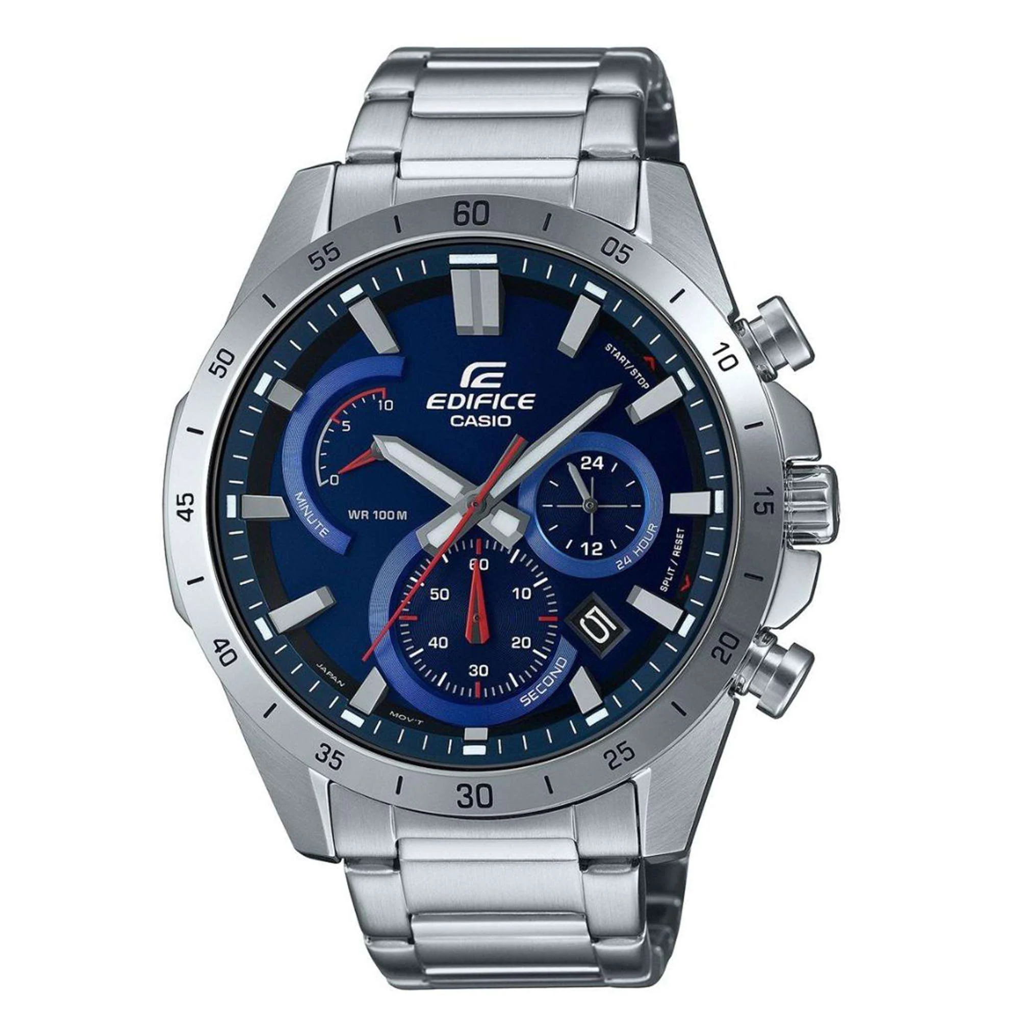 Casio Edifice Quartz Blue Dial Stainless Steel Bracelet Men's Watch EFR-573D-2AVUEF