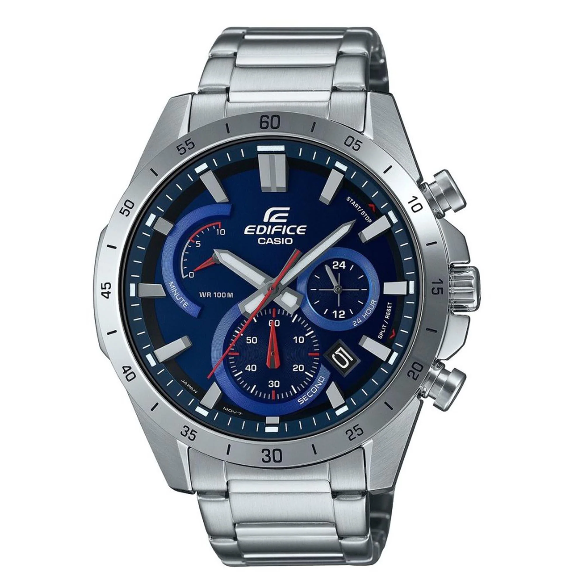 Casio Edifice Quartz Blue Dial Stainless Steel Bracelet Men's Watch EFR-573D-2AVUEF - Image 2