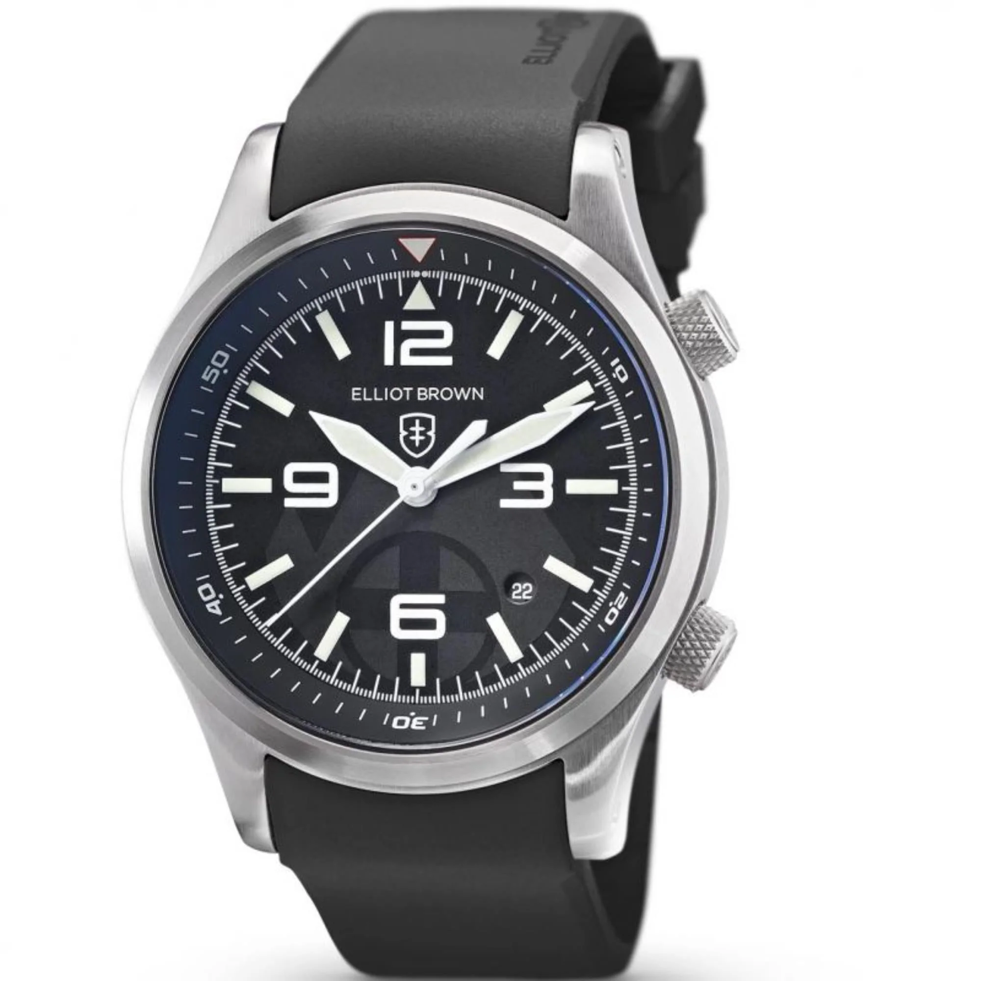 Elliot Brown Canford Mountain Rescue Black Dial Black Rubber Strap Men’s Watch 202-012-R01 - Image 7