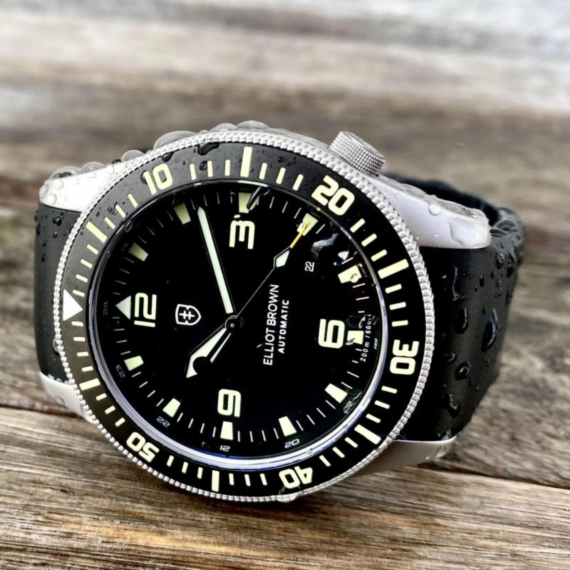 Elliot Brown Holton Automatic Black Dial Rubber Strap Men’s Watch 101-A11-R01 - Image 3