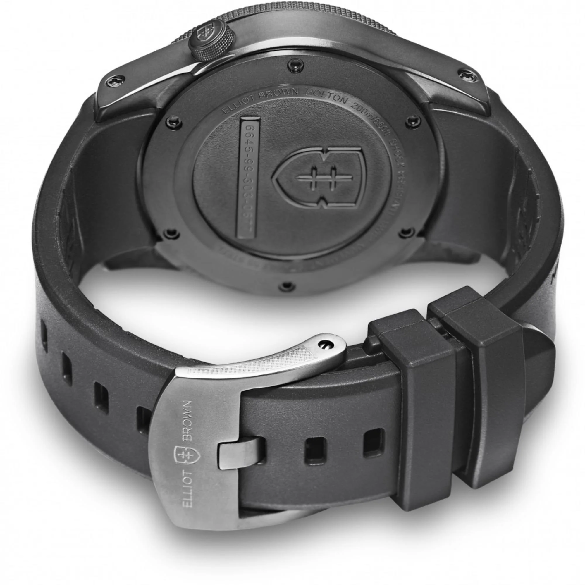 Elliot Brown Holton Black Dial Rubber Strap Men’s Watch 101-001-R06 - Image 3