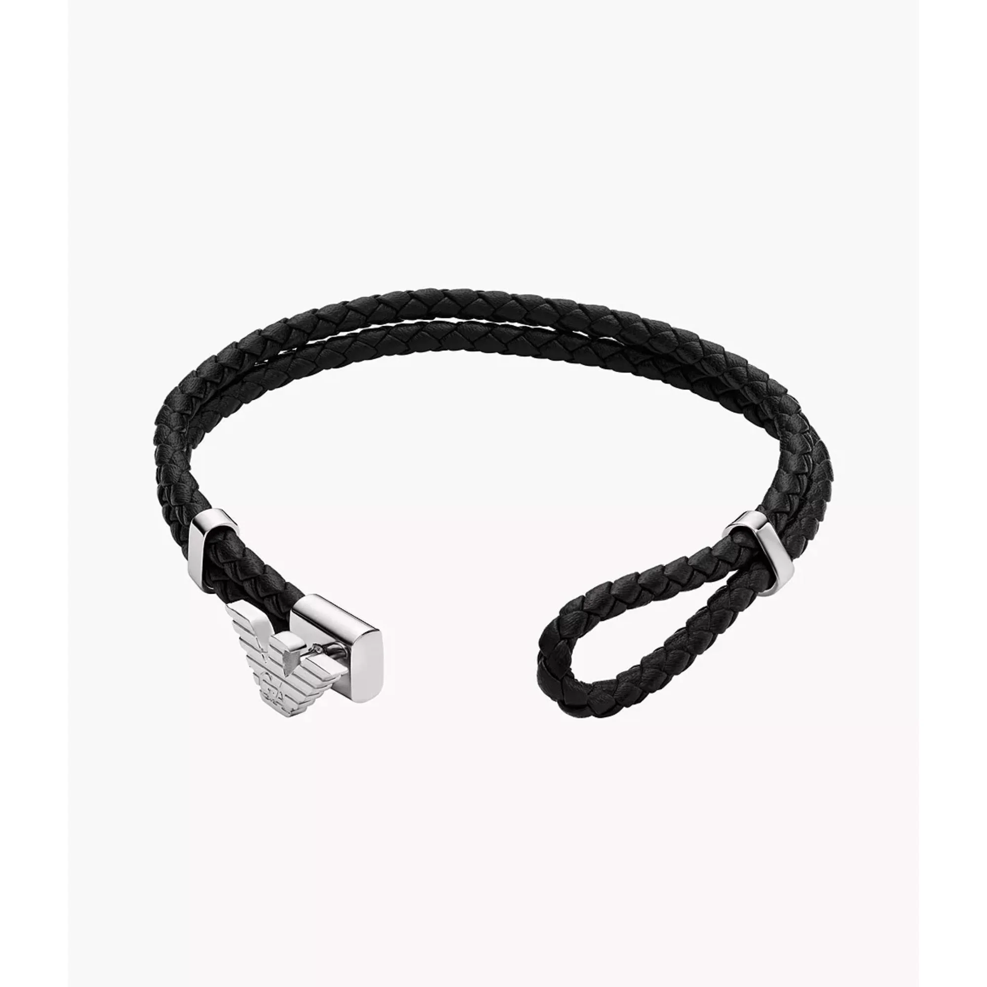 Emporio Armani Black Leather ID Men's Bracelet EGS3237040 - Image 5