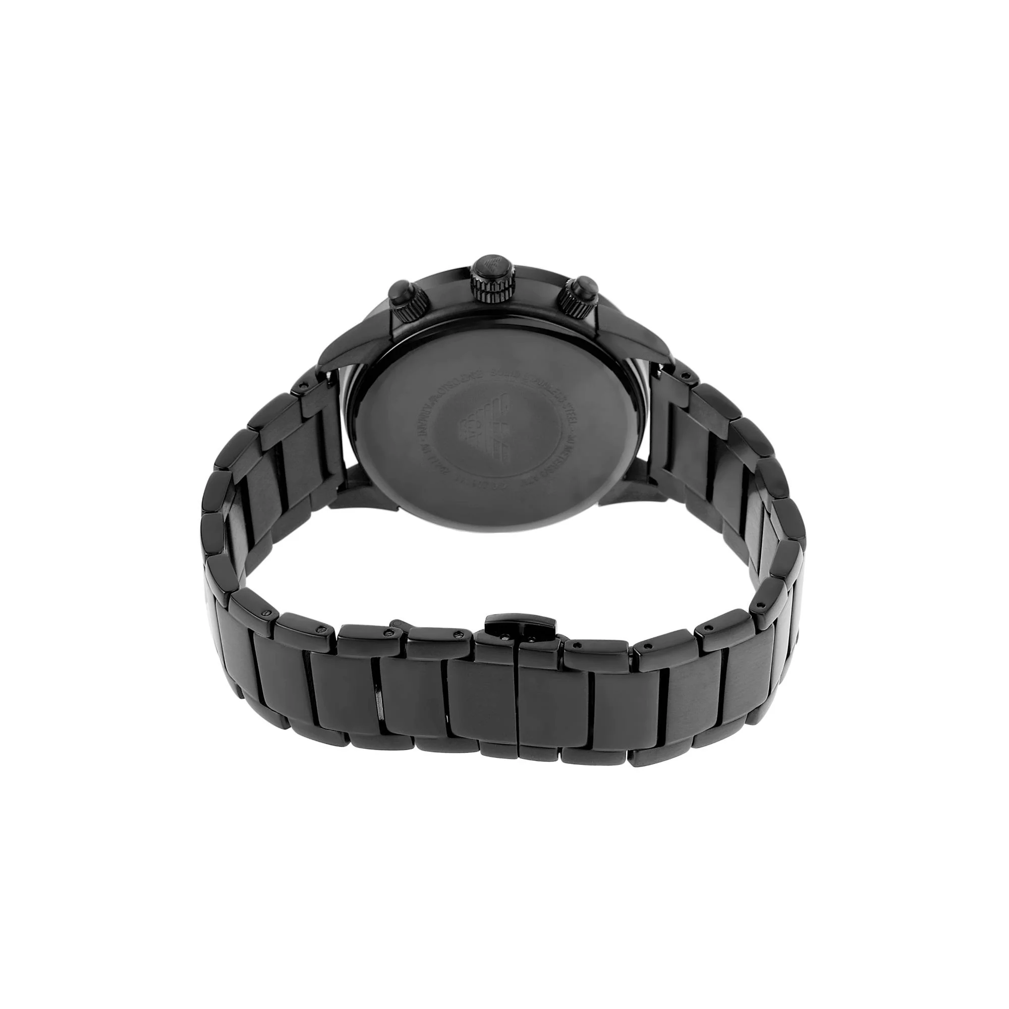 Emporio Armani Mario Chronograph Black Dial Black Stainless Steel Men's Watch AR11242 - Image 4