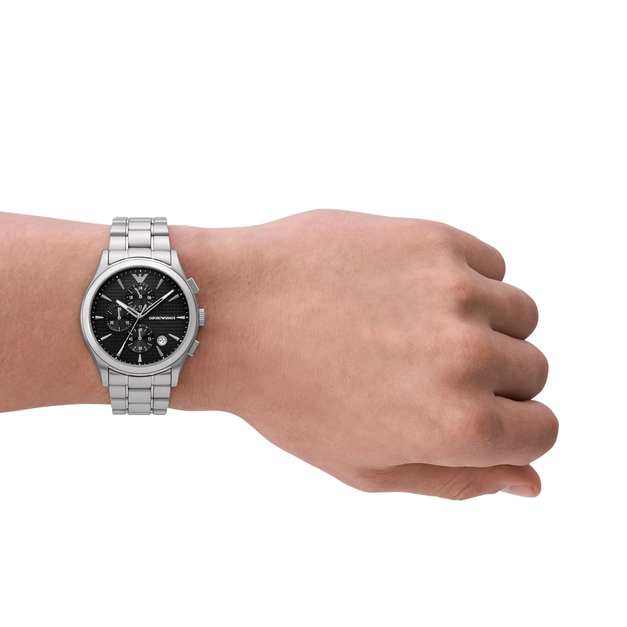 Emporio Armani Chronograph Stainless Steel Black Dial Men’s Watch AR11602 - Image 5