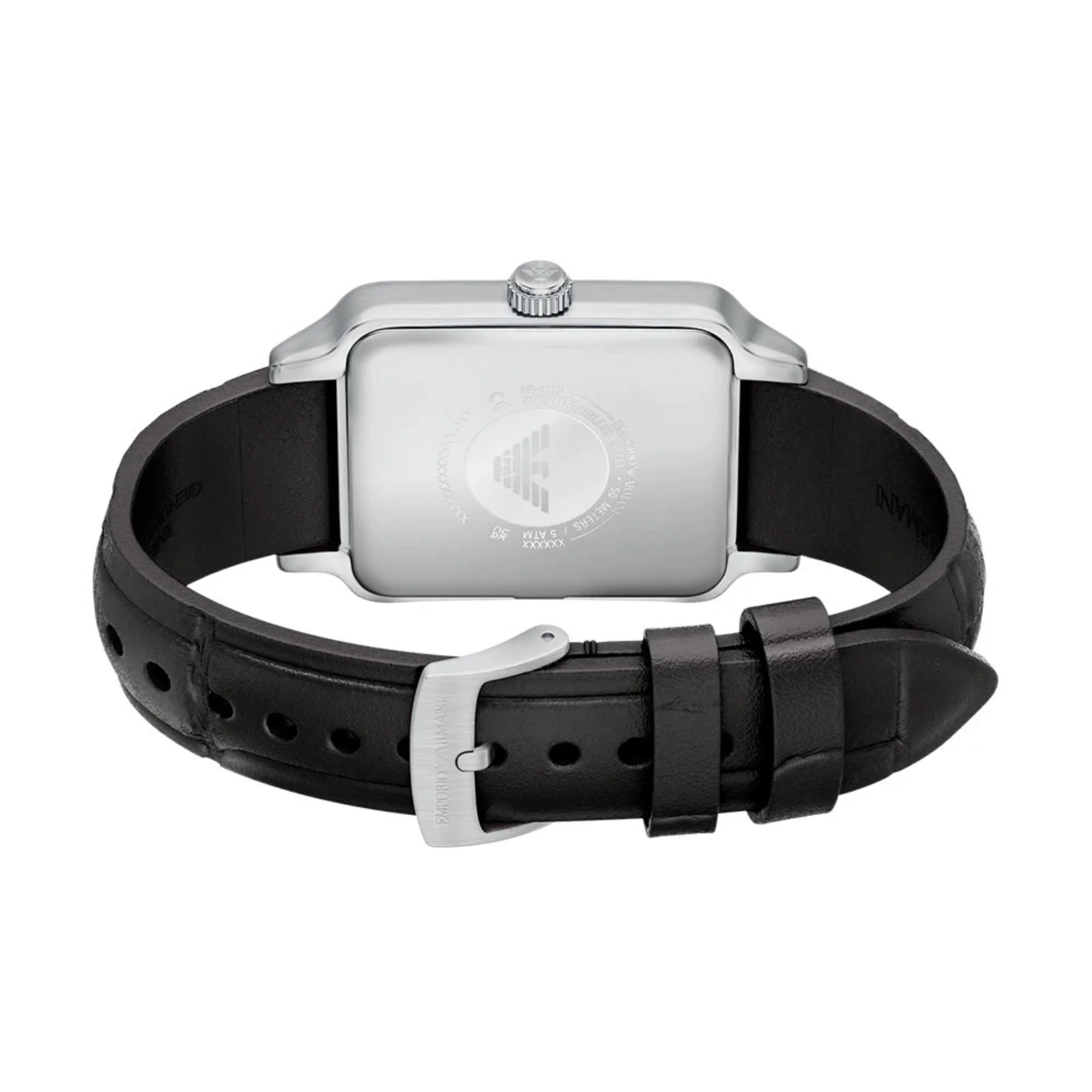 Emporio Armani Diego Beige Dial Leather Strap Men's Watch AR11756 - Image 7