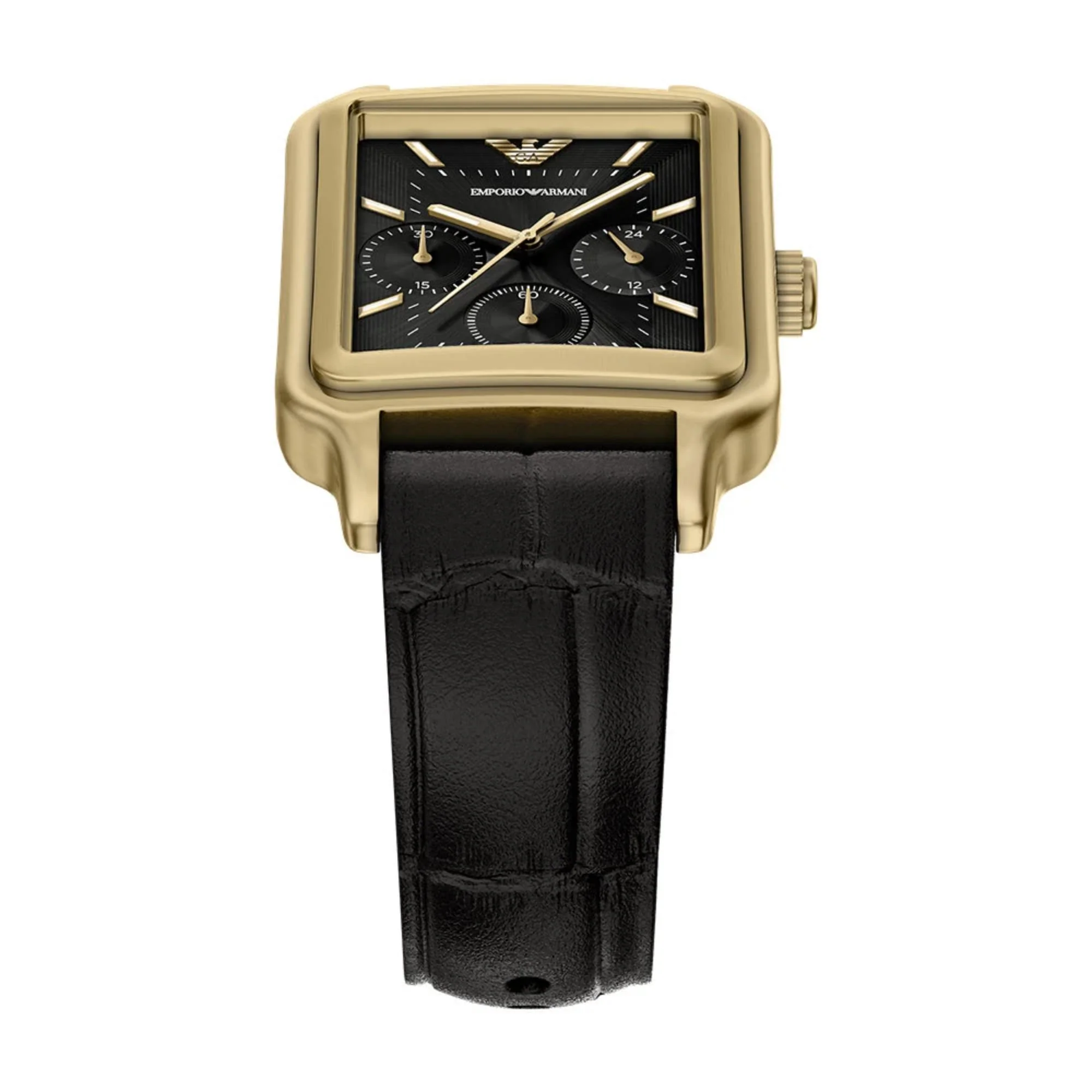 Emporio Armani Diego Chronograph Black Dial Leather Strap Men's Watch AR11753 - Image 4