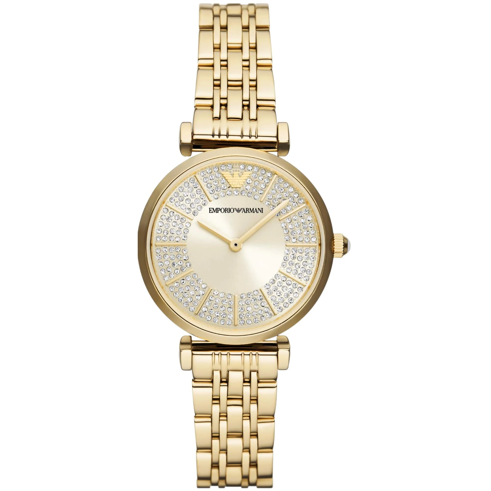 Emporio Armani Gold Analogue Cream Dial Women's Watch AR11608 - Image 7
