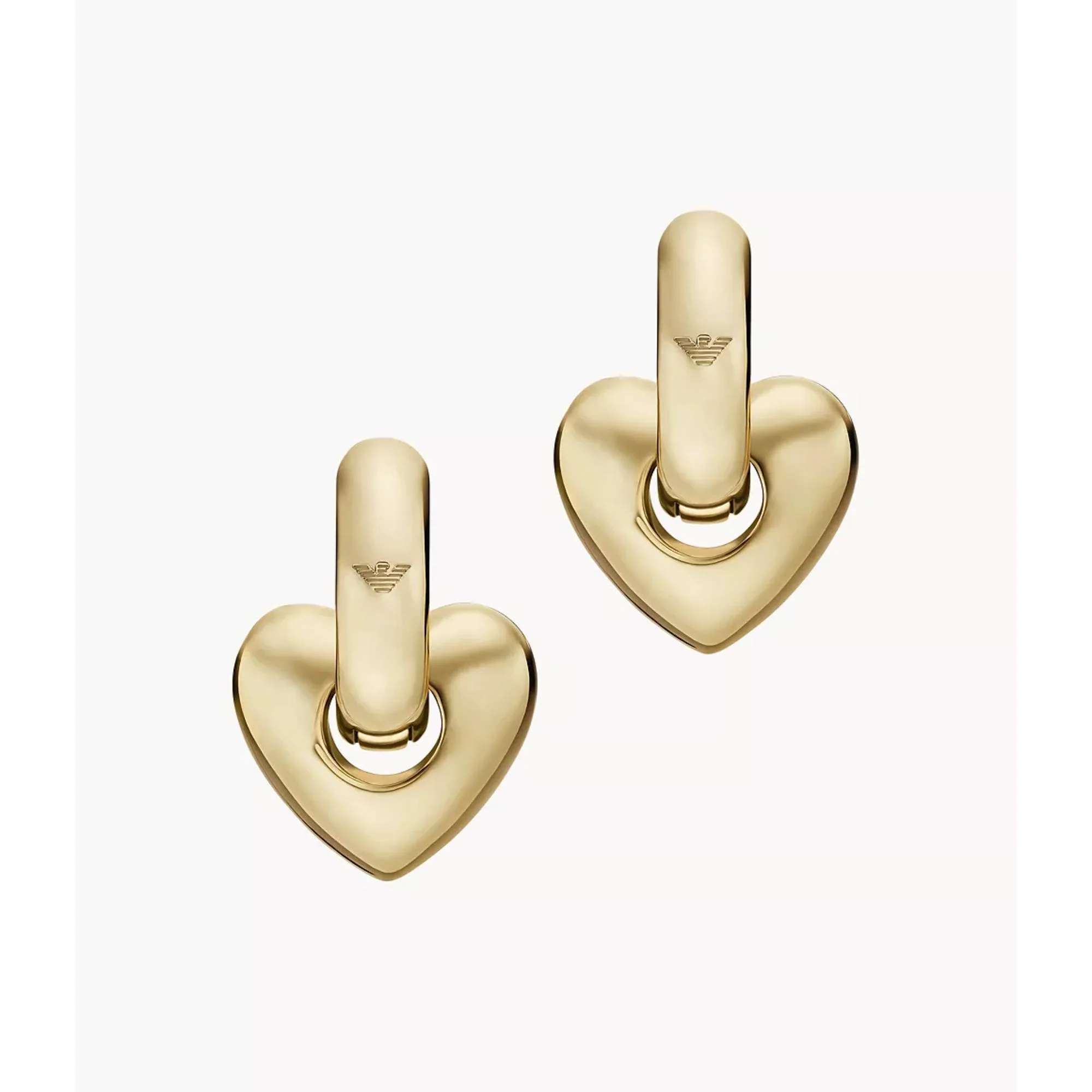 Emporio Armani Gold-Tone Brass Hoop Women's Earrings EGS3266710 - Image 3
