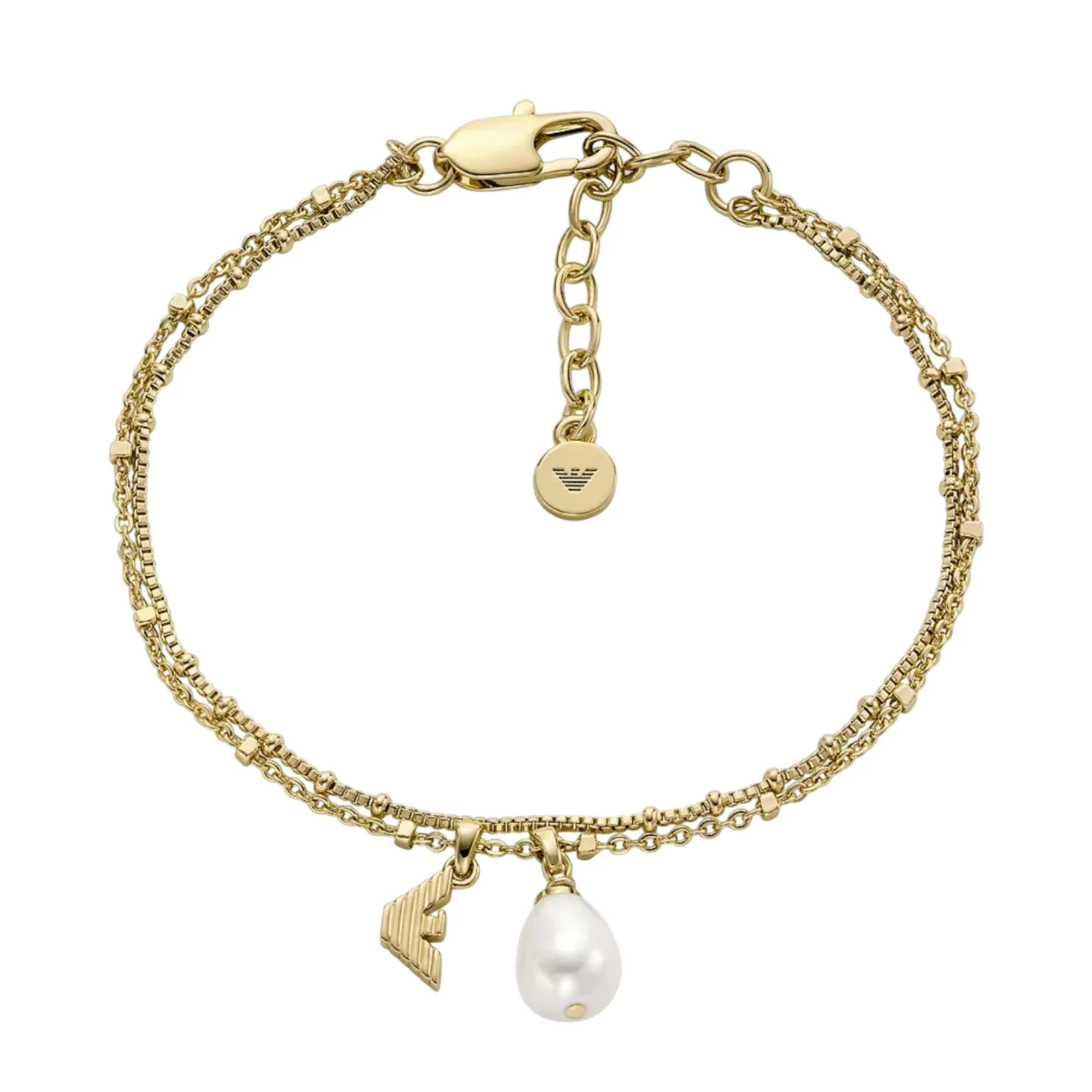 Emporio Armani Gold-Tone Brass Pendant Women's Bracelet EGS3274710 - Image 4