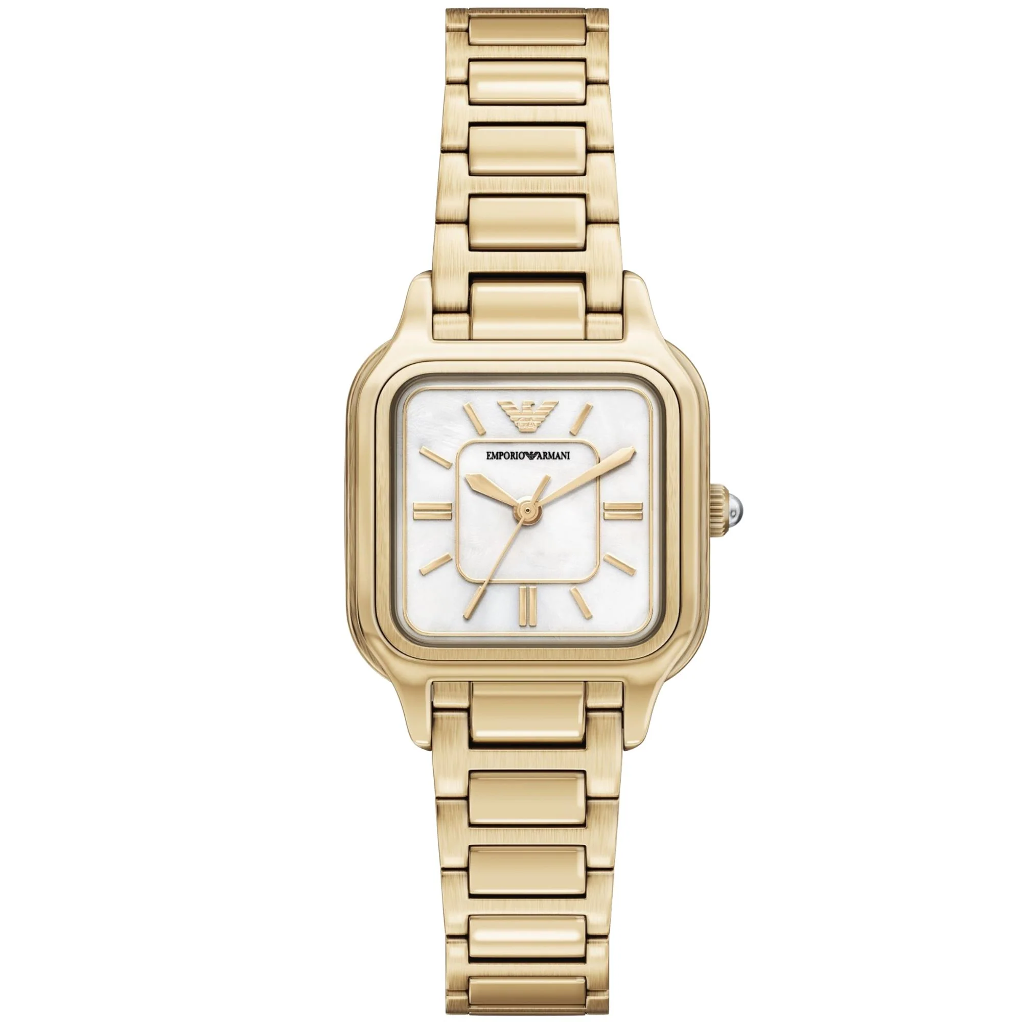 Emporio Armani Quartz Glossy Mother of Pearl Dial Steel Strap Women's Watch AR11744