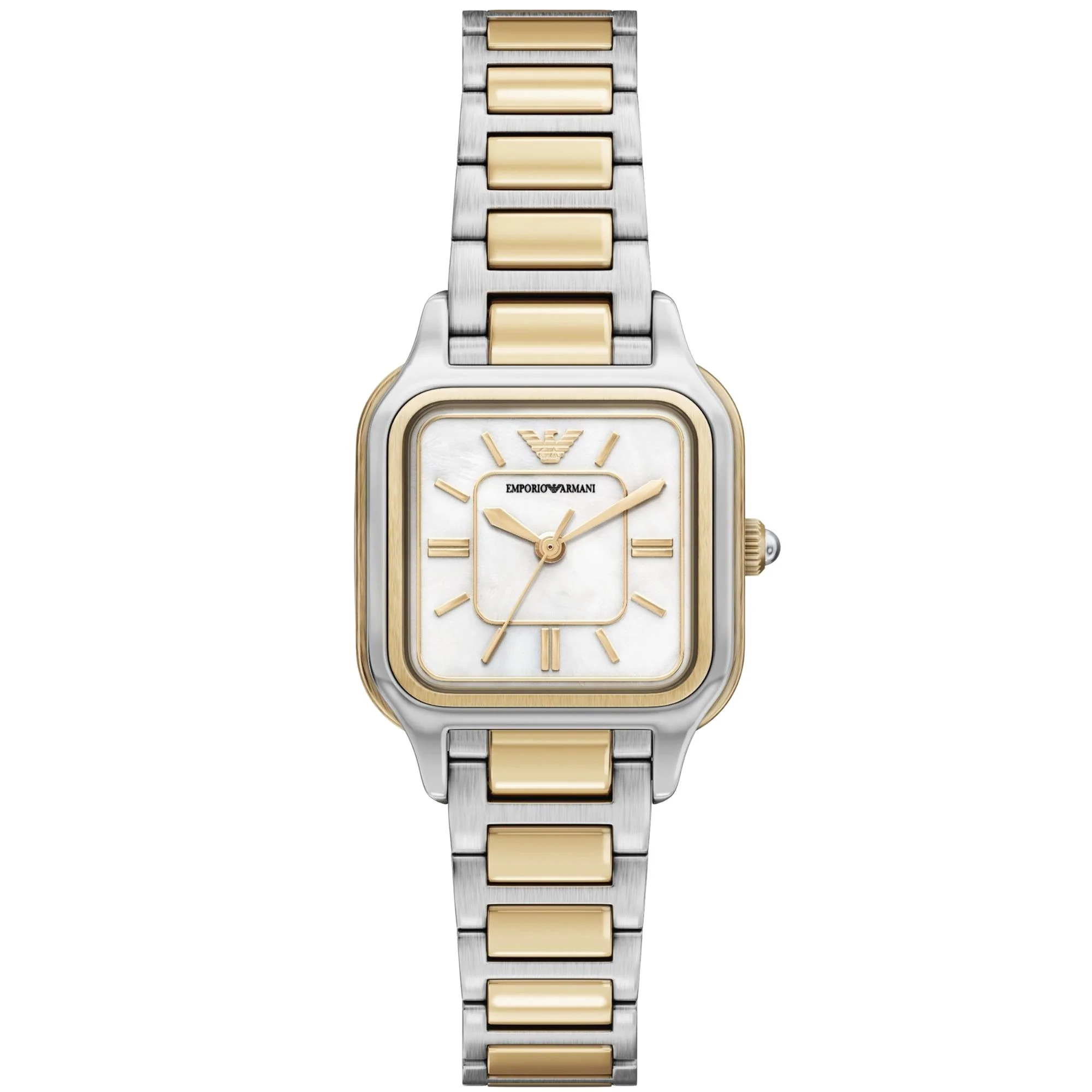 Emporio Armani Quartz Glossy Mother of Pearl Dial Steel Strap Women's Watch AR11745