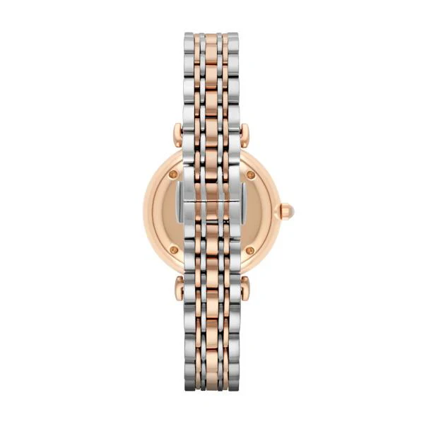 Emporio Armani Gianni T-BAR Quartz White Crystal Pave Dial Steel Strap Ladies Watch AR1926 - Image 3