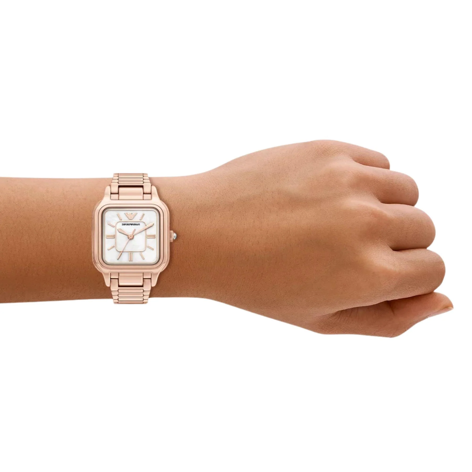 Emporio Armani Quartz White Mother of Pearl Dial Steel Strap Women's Watch AR11743 - Image 2