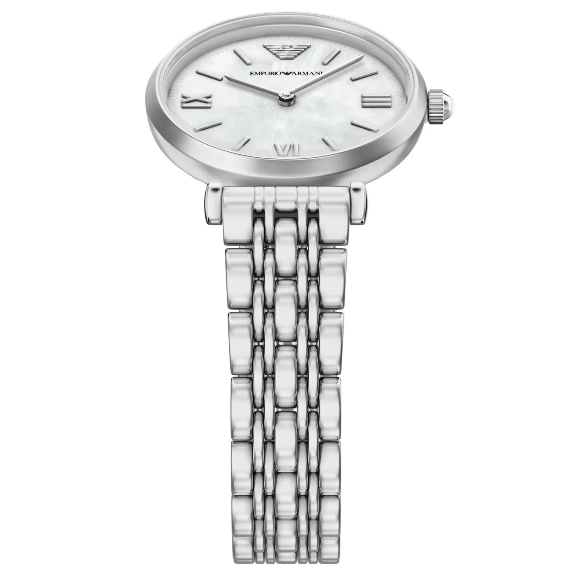 Emporio Armani Quartz White Mother of Pearl Dial Steel Strap Women's Watch AR11768 - Image 7