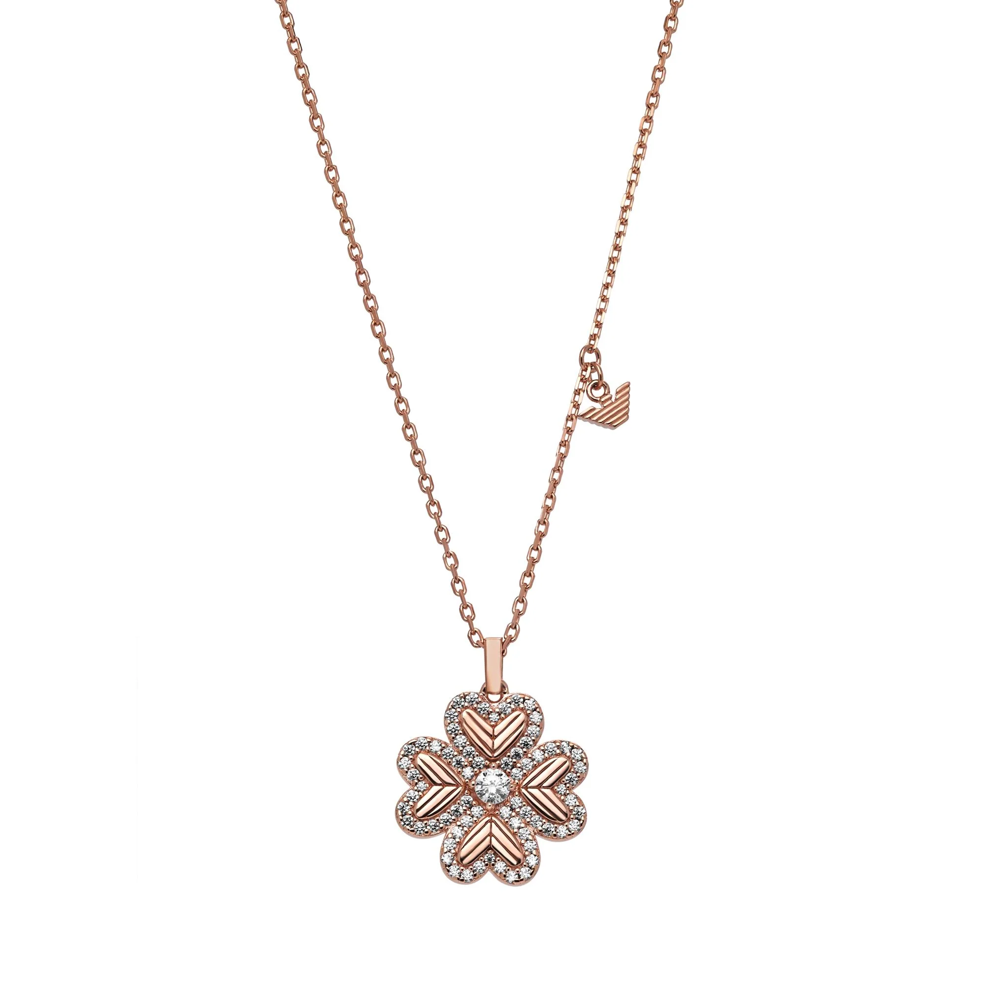Emporio Armani Rose Gold-Tone Sterling Silver Pendant Women's Necklace EG3609221 - Image 3