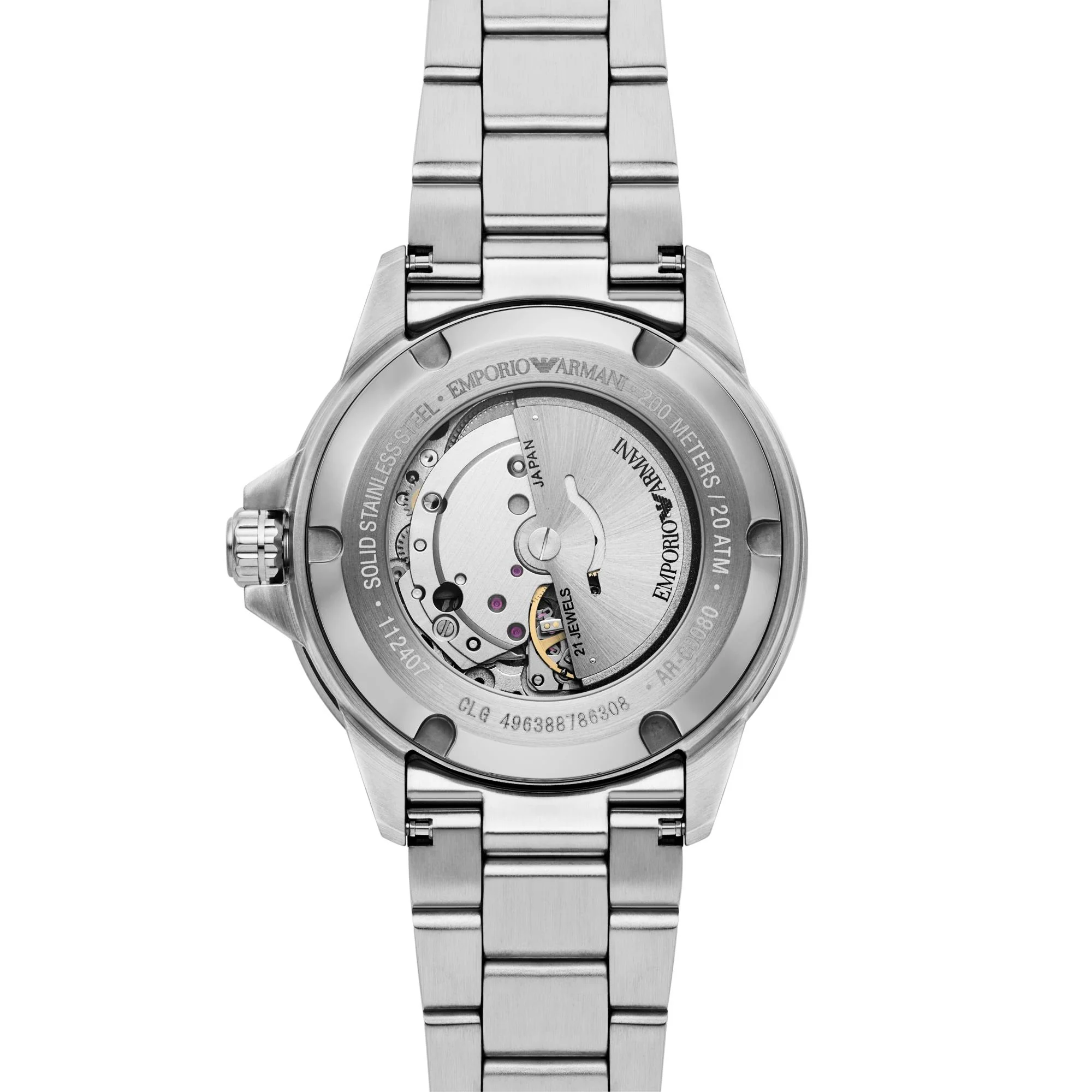 Emporio Armani Sea Explorer Automatic Stainless Steel Green Dial Men's Watch AR60080 - Image 4