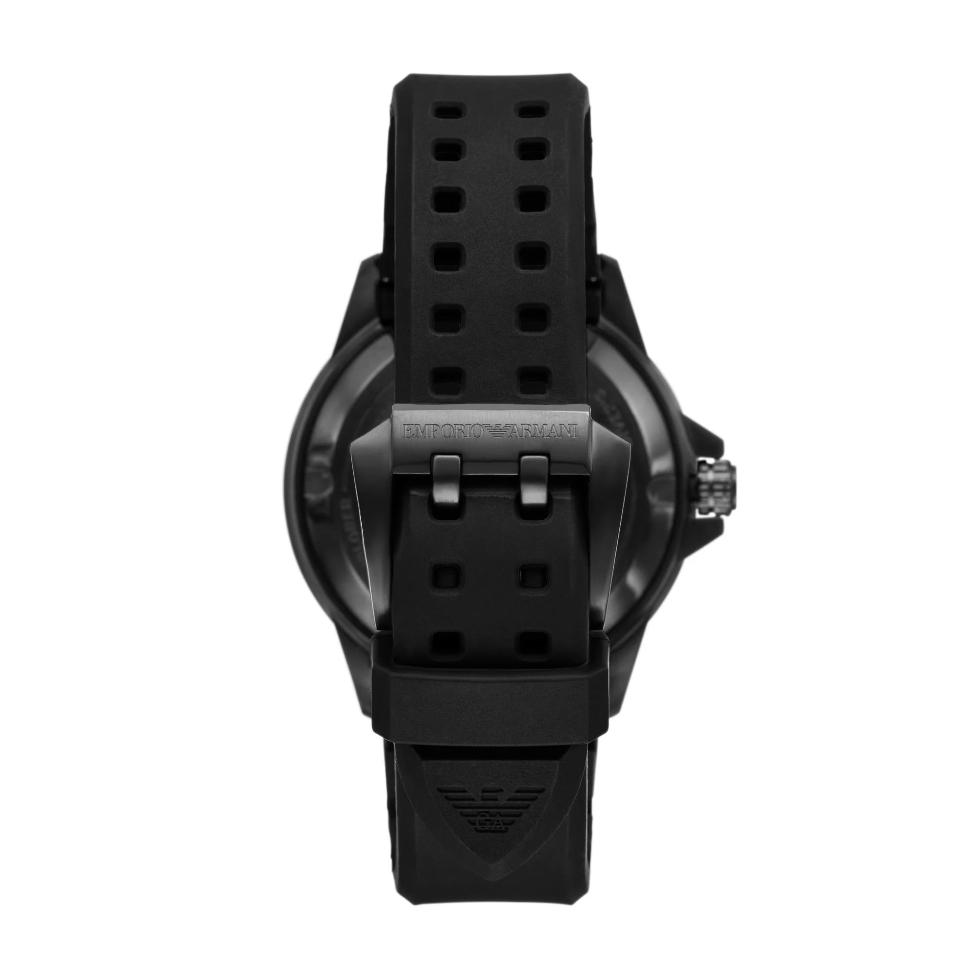 Emporio Armani Sea Explorer Automatic Yellow Dial Silicone Strap Men's Watch AR60085 - Image 4