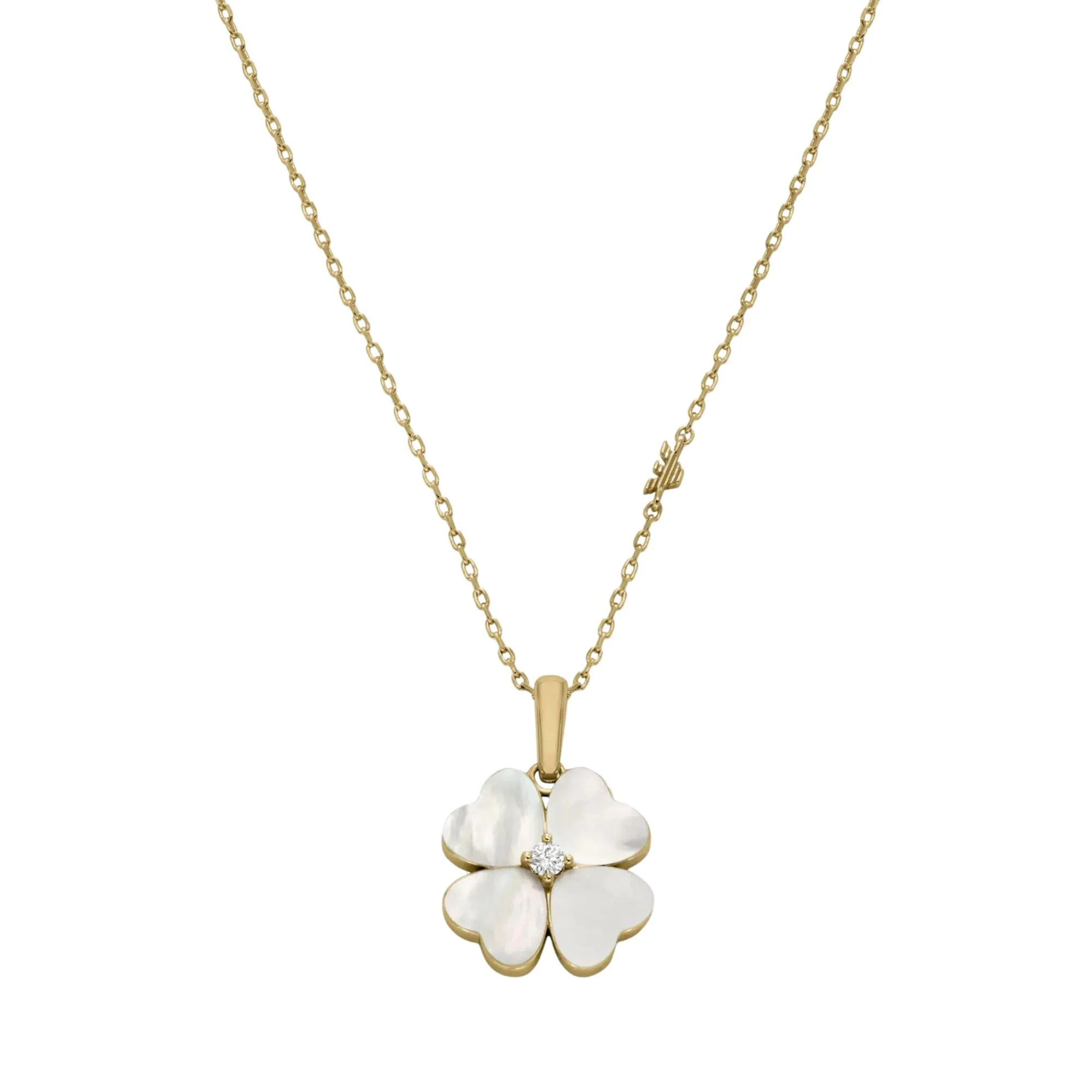 Emporio Armani Sentimental Pendant Clover Lover Women's Necklace EGS3347710