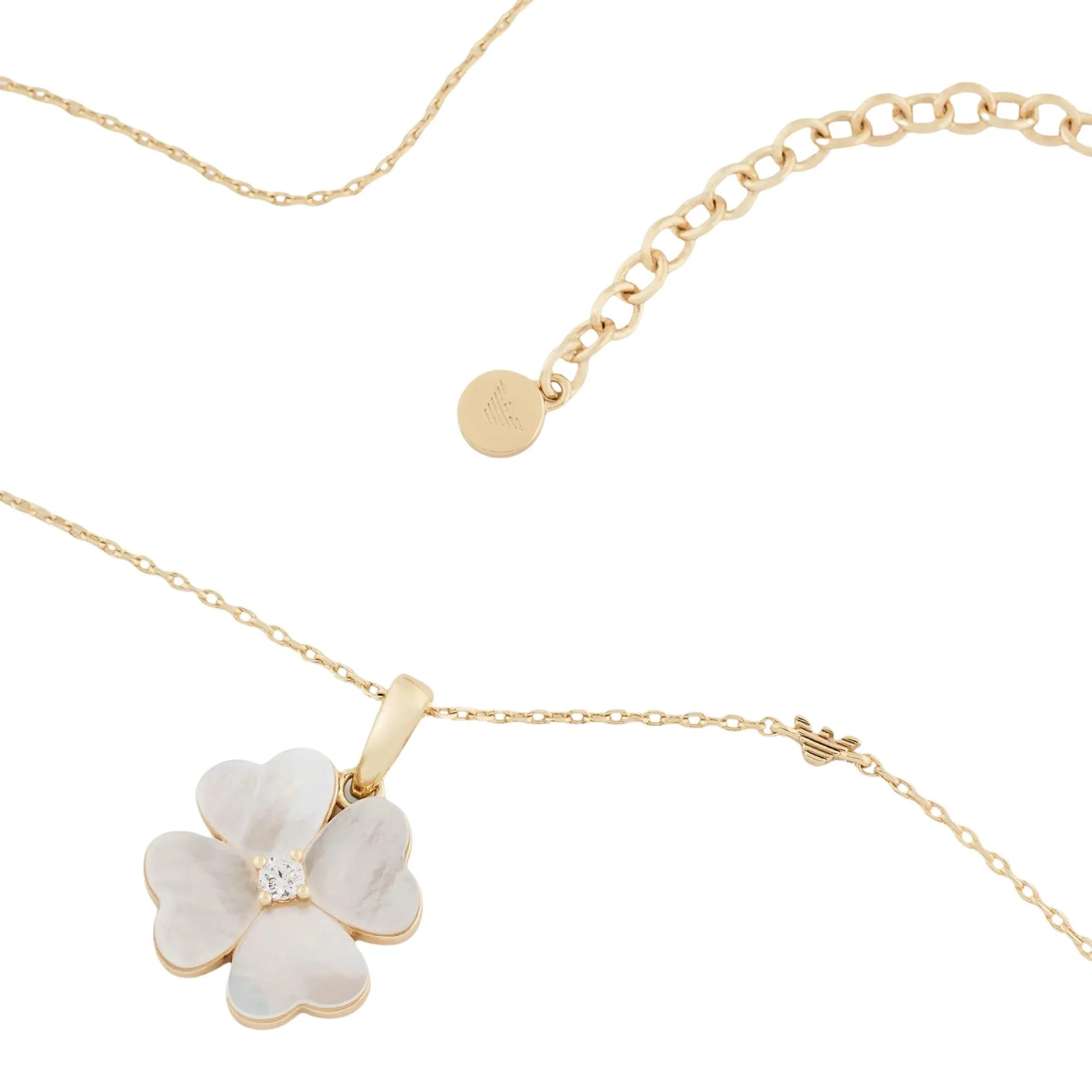 Emporio Armani Sentimental Pendant Clover Lover Women's Necklace EGS3347710 - Image 3