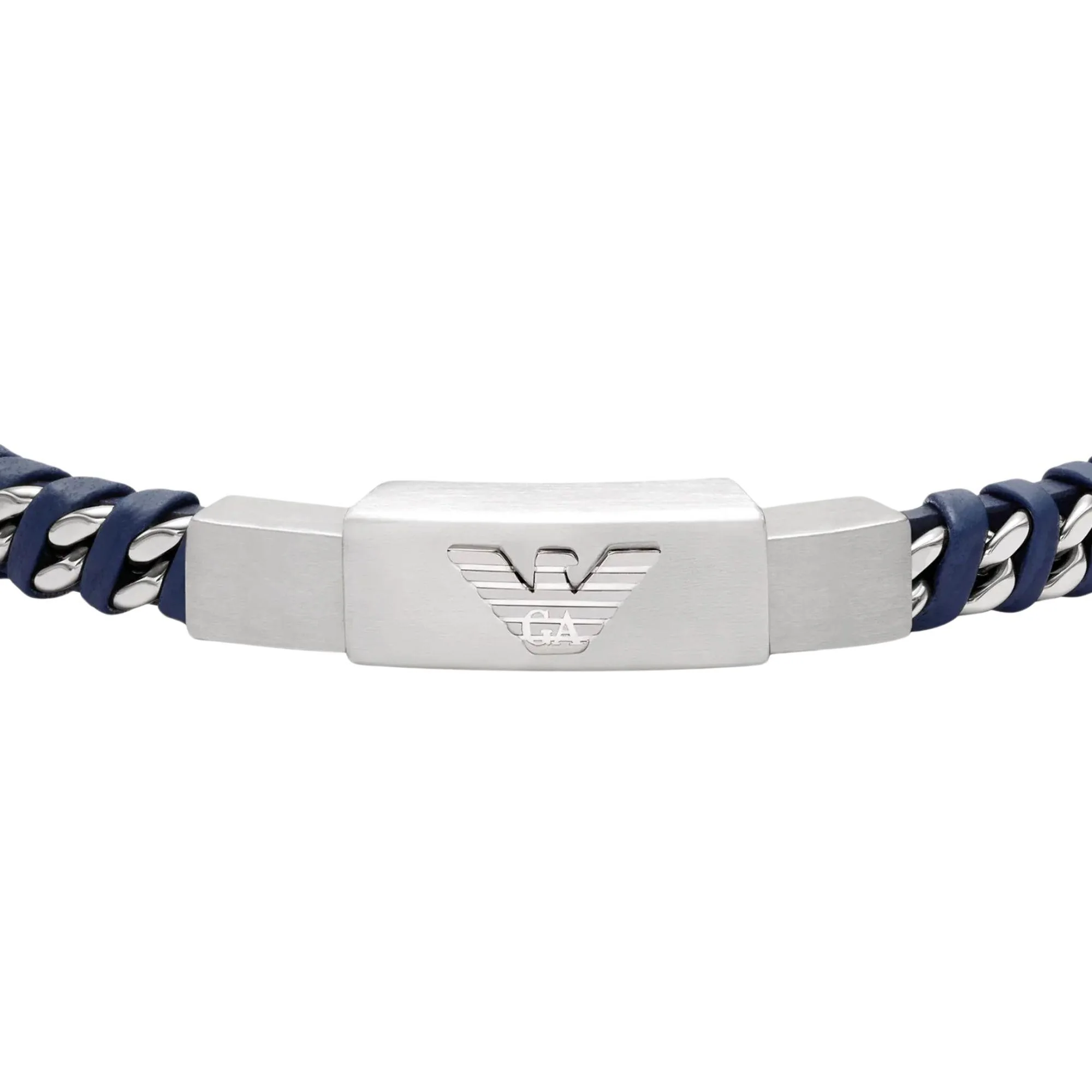 Emporio Armani Stainless Steel Leather ID Men's Bracelet EGS3319040 - Image 3