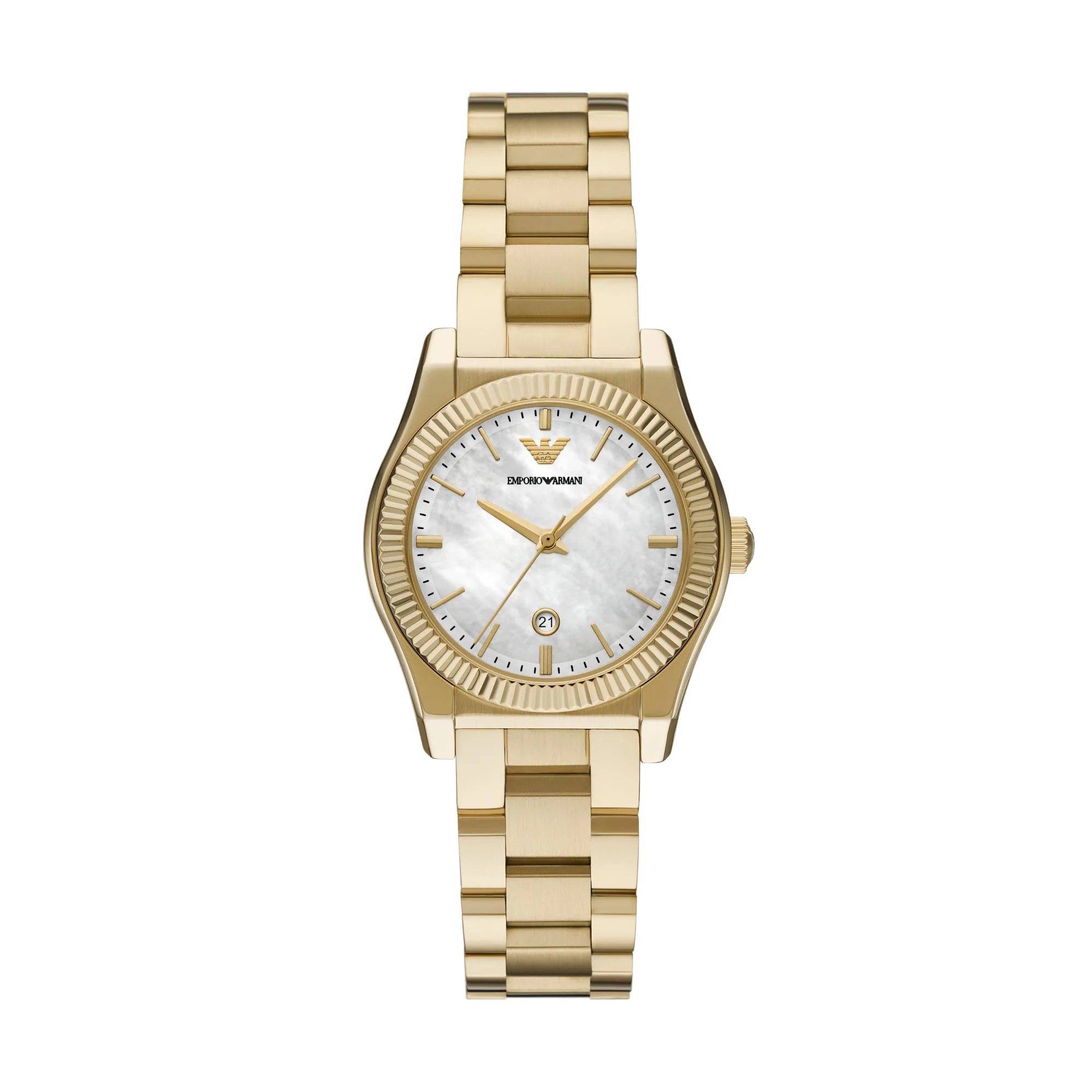 Emporio Armani Mother Of Pearl Dial Gold-Tone Stainless Steel Ladies Watch AR11657 - Image 7