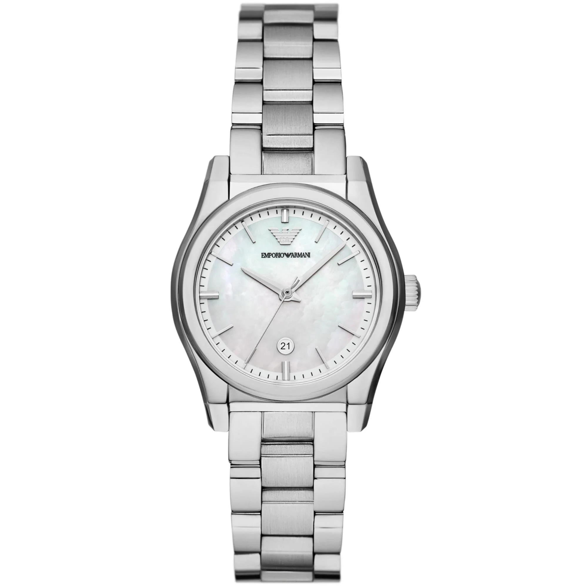 Emporio Armani Date Stainless Steel Mother-of-Pearl Dial Women's Watch AR11557 - Image 7