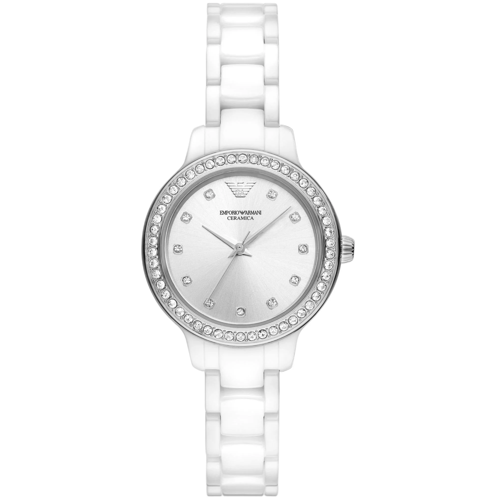 Emporio Armani White Ceramic Silver Dial Women's Watch AR70013 - Image 7