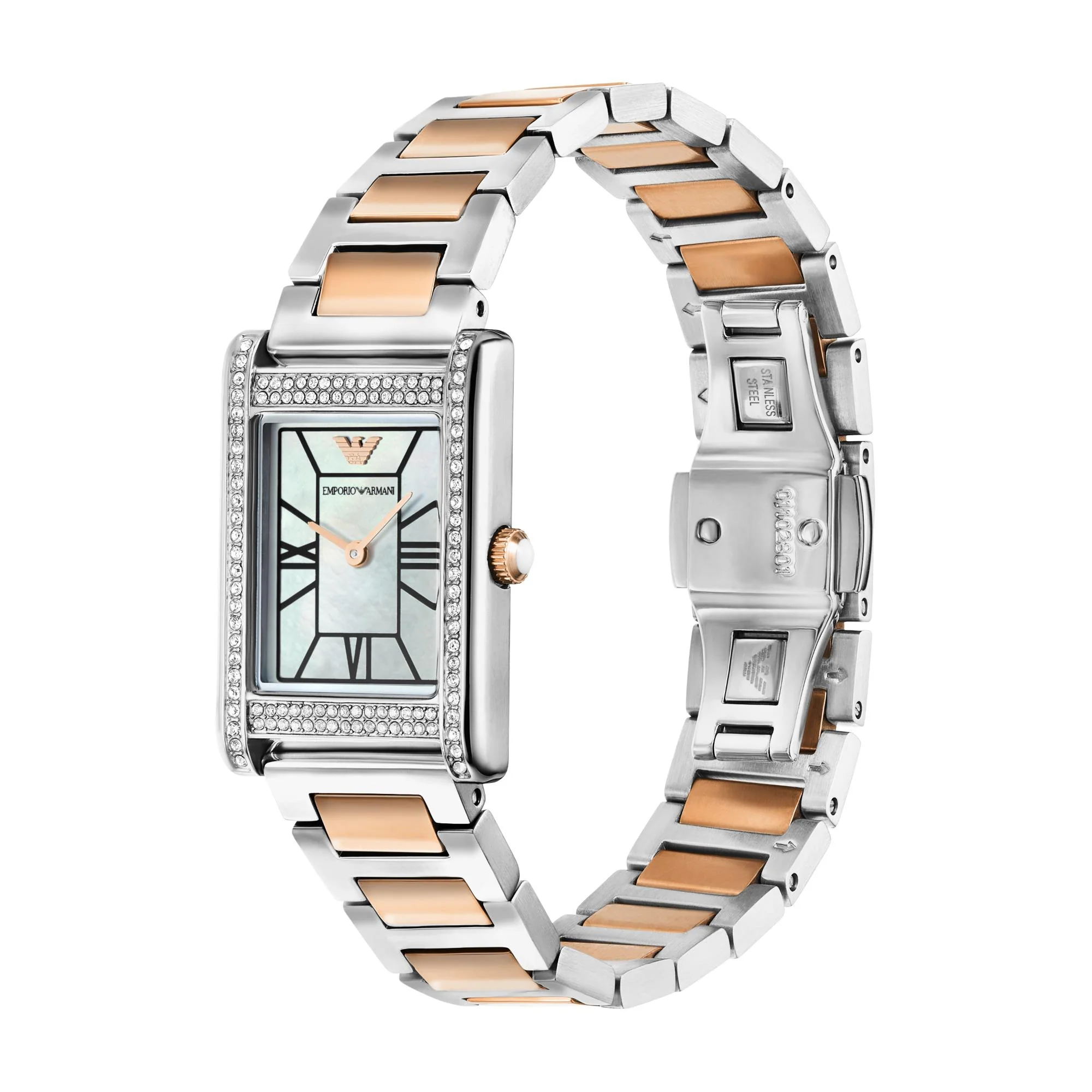 Emporio Armani Genni Mother-of-Pearl Dial Steel Strap Women's Watch AR11626 - Image 3