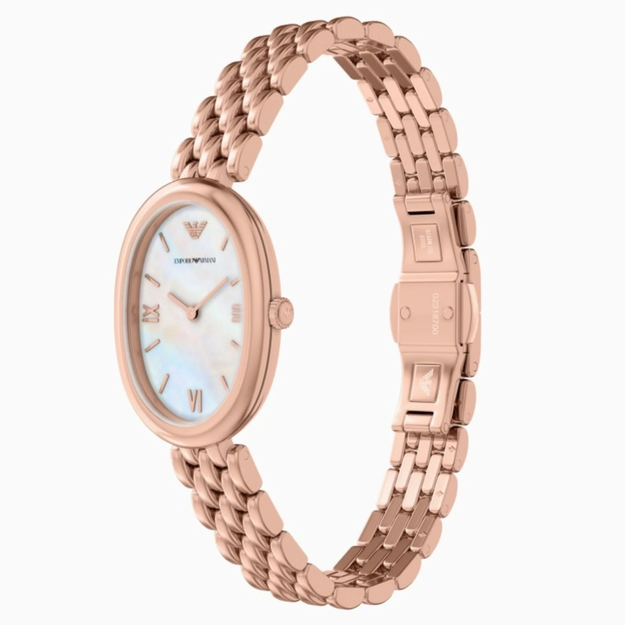 Emporio Armani White Mother of Pearl Dial Steel Strap Women's Watch AR11775 - Image 3