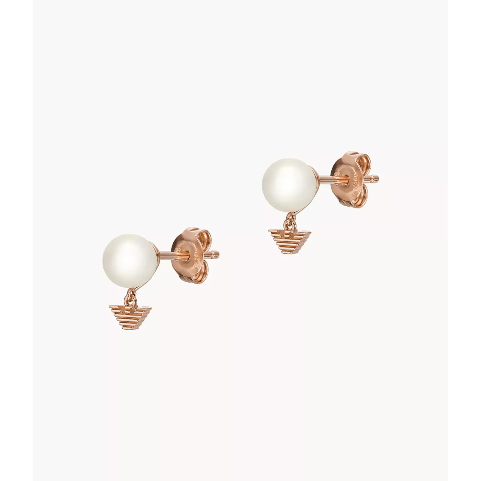 Emporio Armani White Pearl Stud Earrings EG3584221 - Image 2