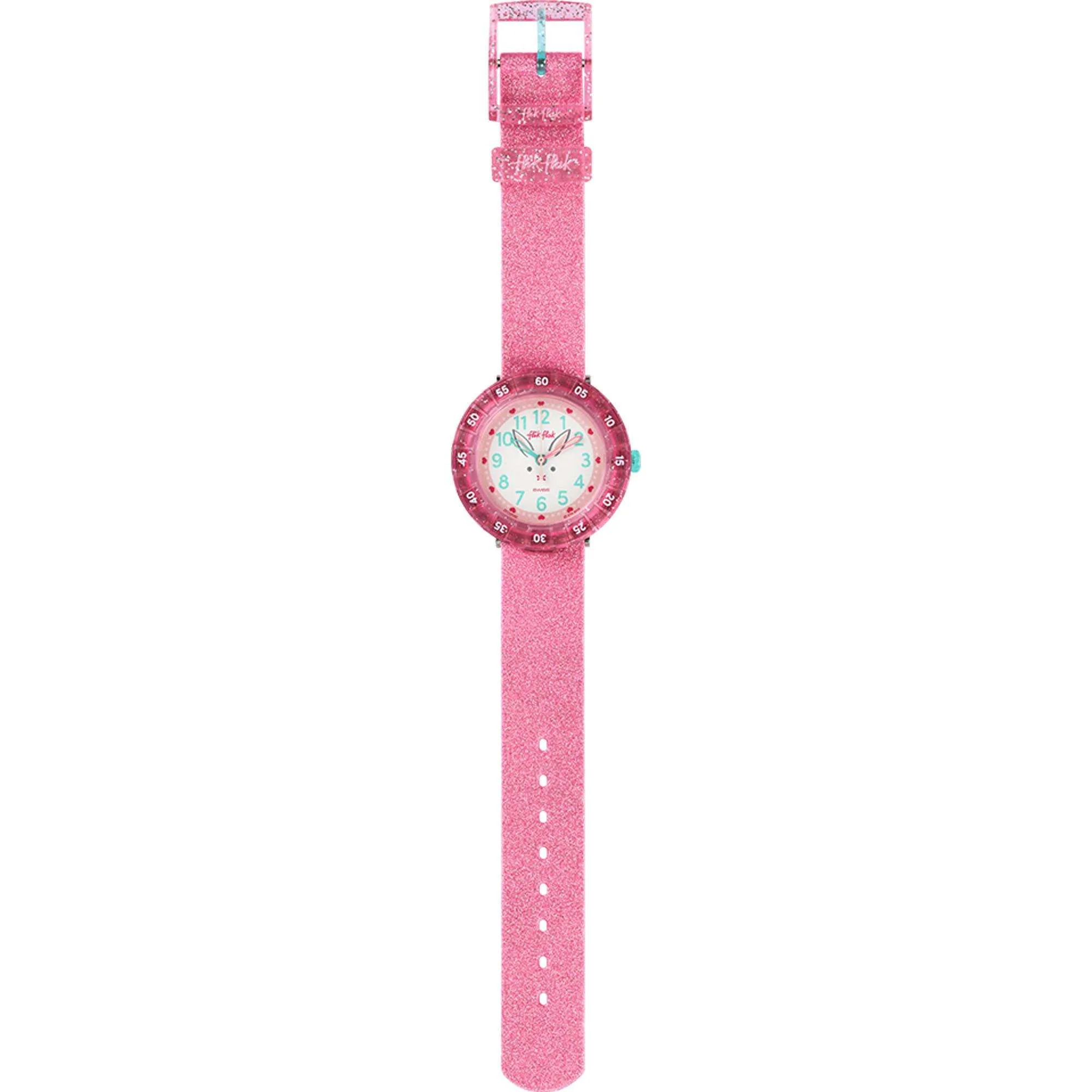 Flik Flak Bunnyaxus Quartz White Dial Pink Silicone Strap Girls Watch  FCSP095 - Image 3