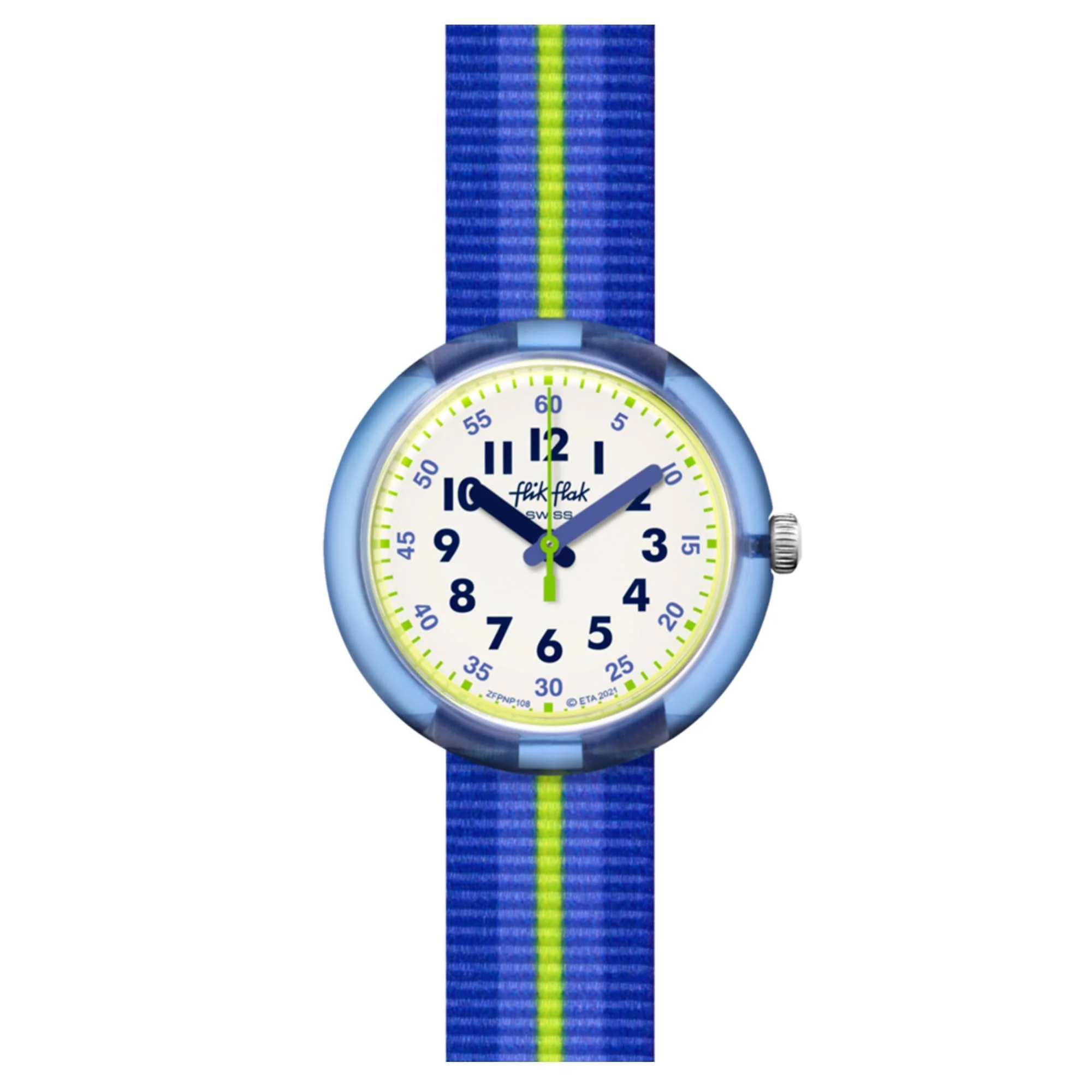 Flik Flak Quartz Blue Dial Blue Strap Boys Watch FPNP108