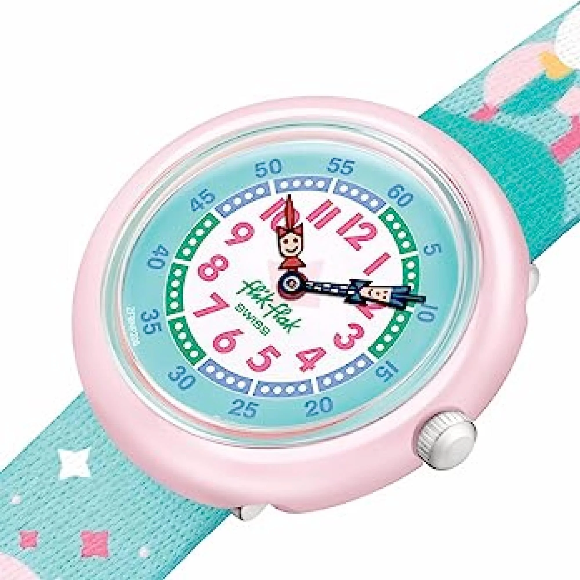 Flik Flak Rainbow Dreams Blue Rainbow Fabric Strap Kids Watch FBNP194 - Image 6