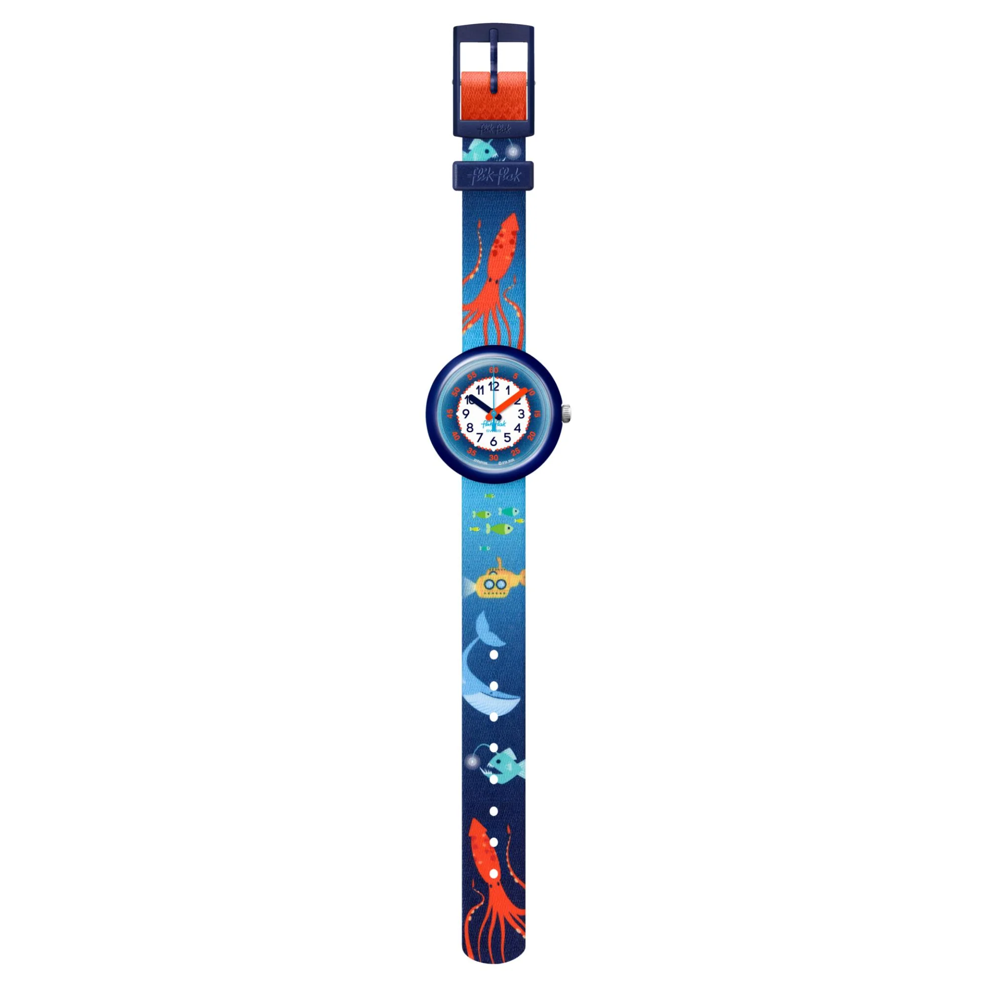 Flik Flak Sea La Vie Quartz Two Tone Dial Blue PET Recycled Strap Children’s Watch FPNP086 - Image 7