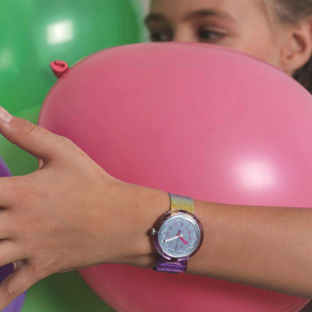 Flik Flak Shine in Rainbow Quartz Blue Dial ZFPNP128 - Image 3