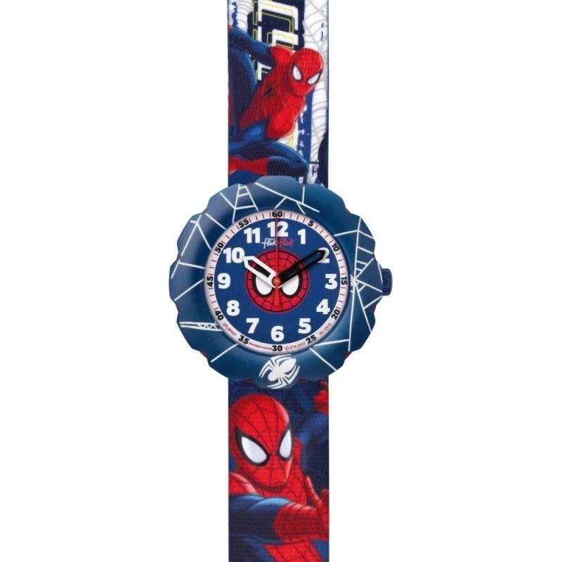Flik Flak Spider-Cycle Kids Boys Spiderman Watch FLSP001 - Image 4