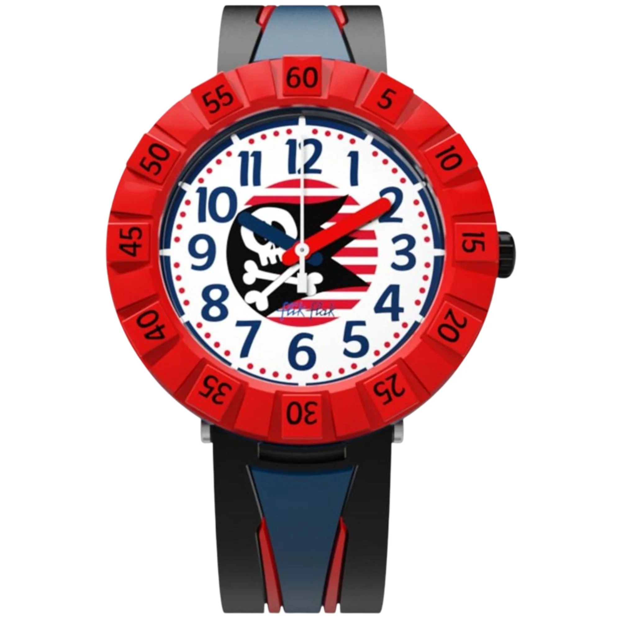 Flik Flak Strong Sailor Blue Plastic Case Black Plastic Strap Kids Watch FCSP053 - Image 5