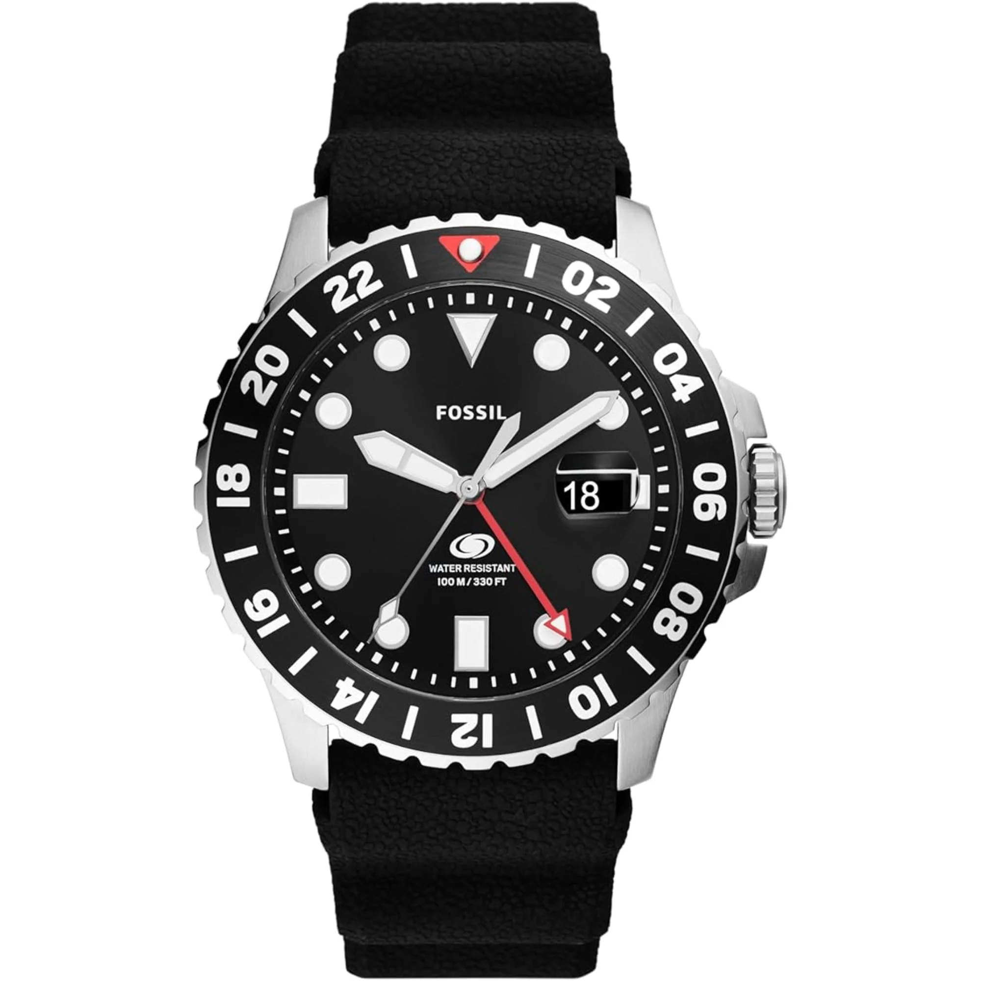 Fossil Blue GMT Black Silicone Black Dial Men’s Watch FS6036 - Image 6