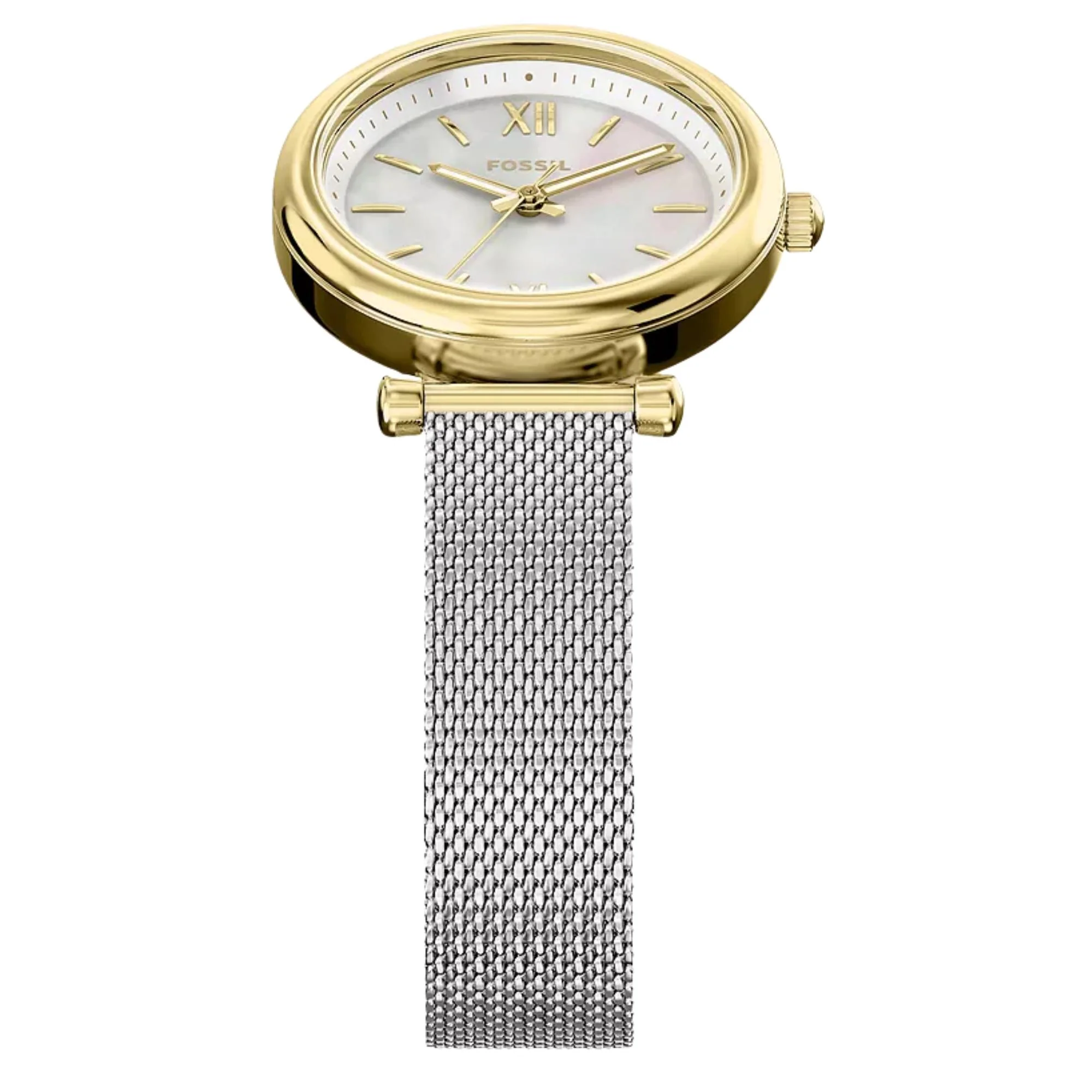 Fossil Carlie Mini Quartz Mother of Pearl Dial Steel Strap Women's Watch ES5463 - Image 4
