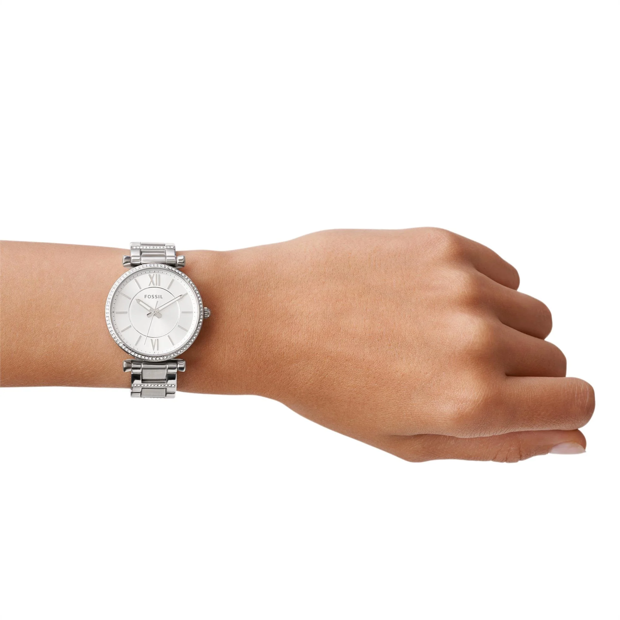 Fossil Carlie Stainless Steel Silver Dial Women's Watch ES4341 - Image 3