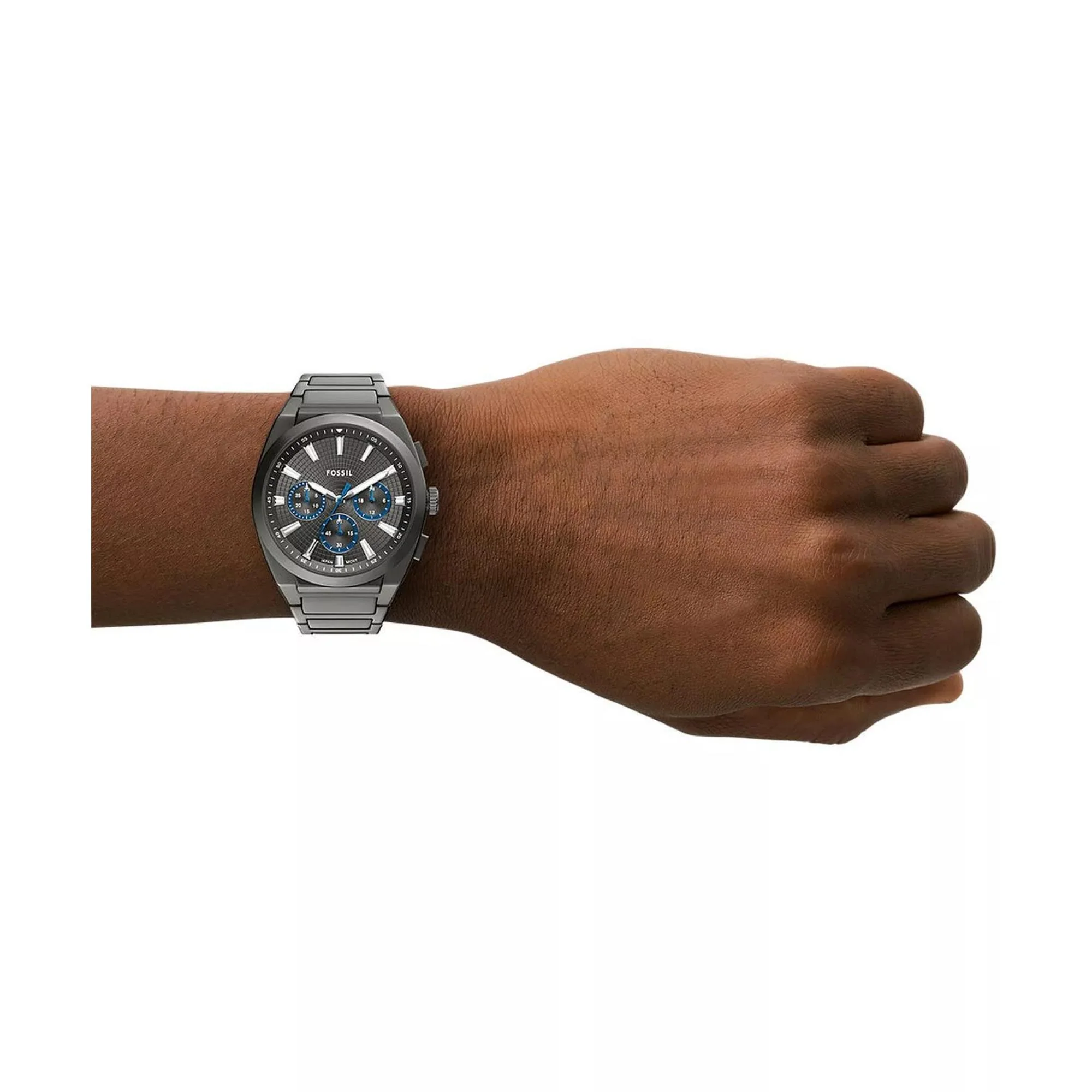 Fossil Everett Chronograph Grey Dial Steel Strap Men's Watch FS6107 - Image 5