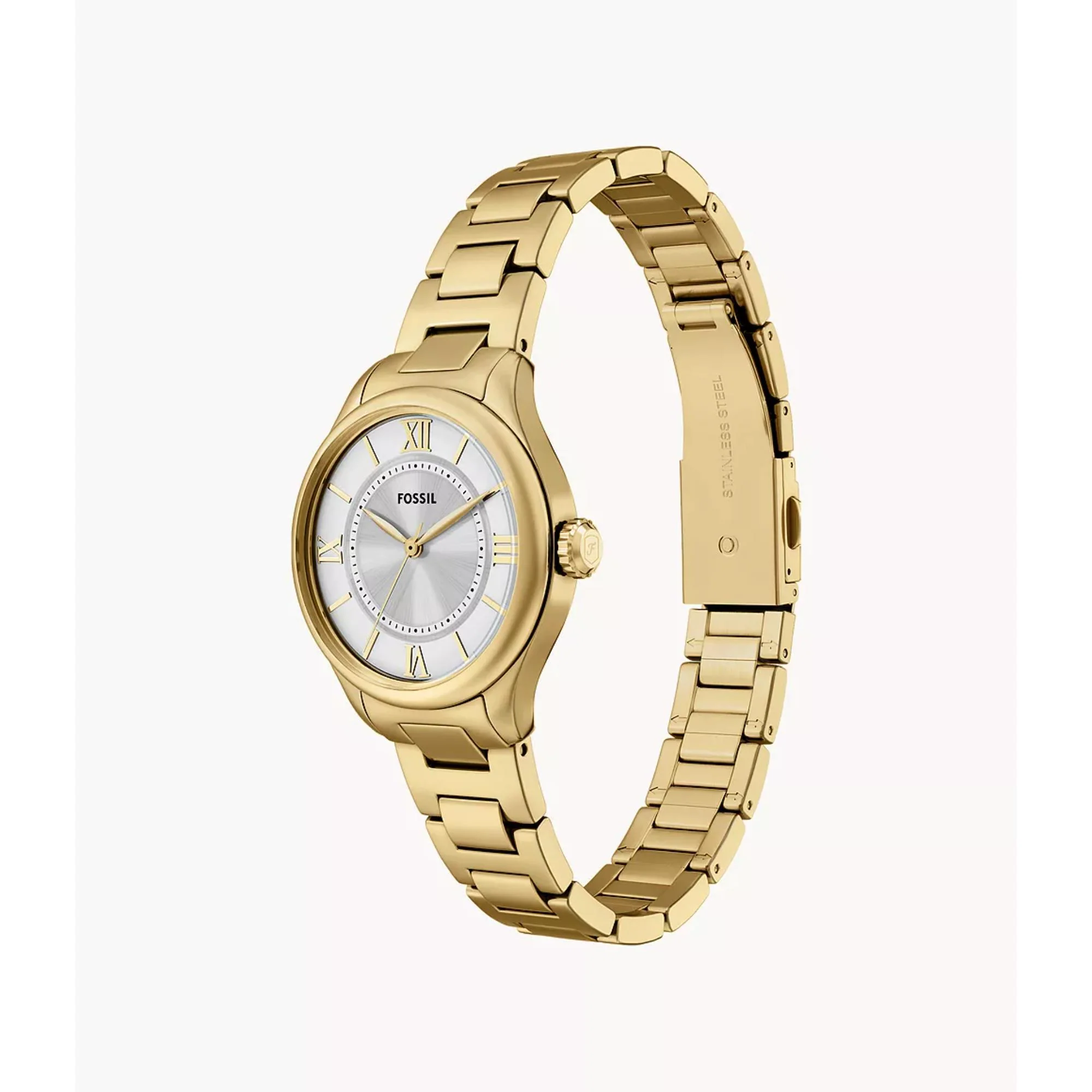 Fossil Gilmore Quartz Silver Sunray Dial Steel Strap Women's Watch ES5421 - Image 6