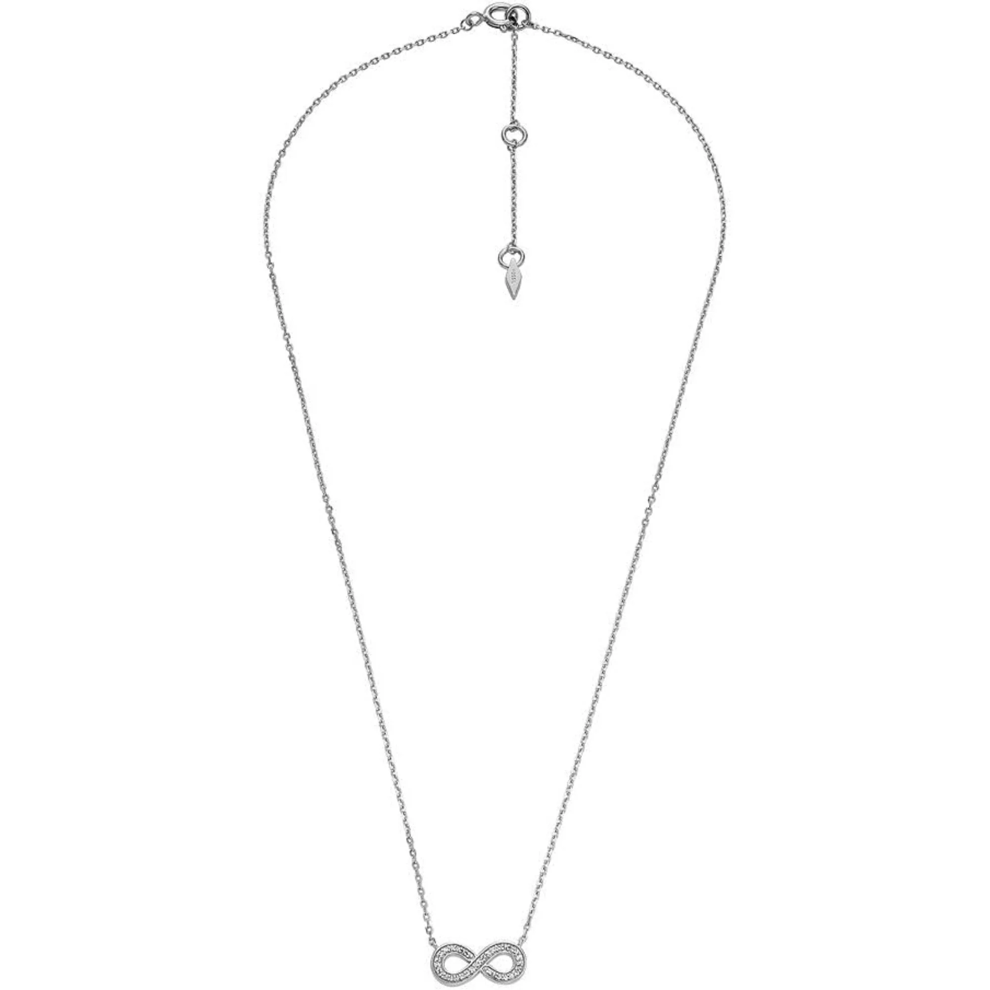 Fossil Infinity Sterling Silver Pendant Women's Necklace JFS00632040 - Image 4