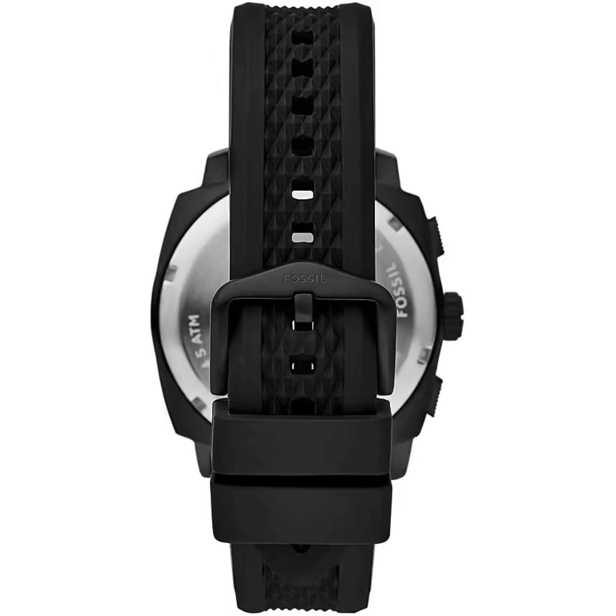 Fossil Machine Chronograph Black Dial Silicone Strap Men's Watch FS6099 - Image 3